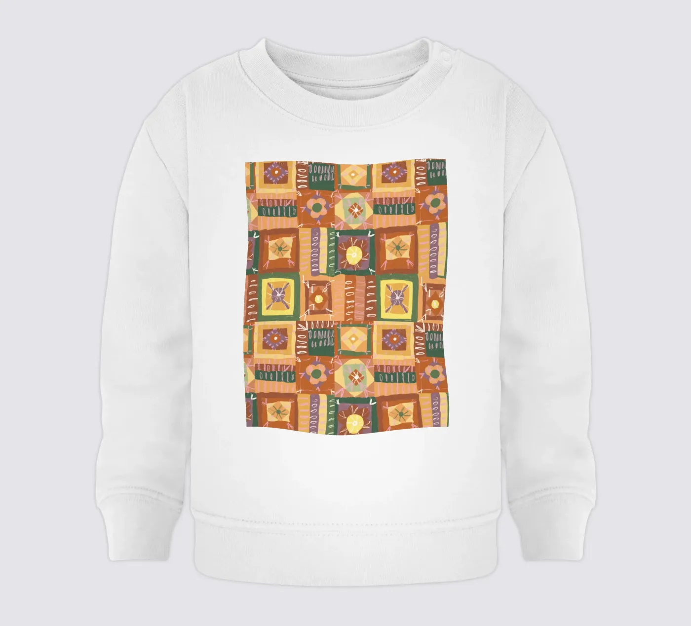 Brown patchwork felpa neonato da GigiRosado