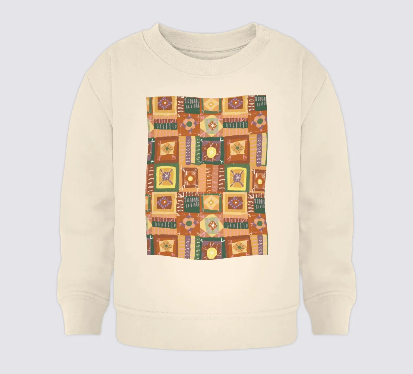 Brown patchwork felpa neonato da GigiRosado
