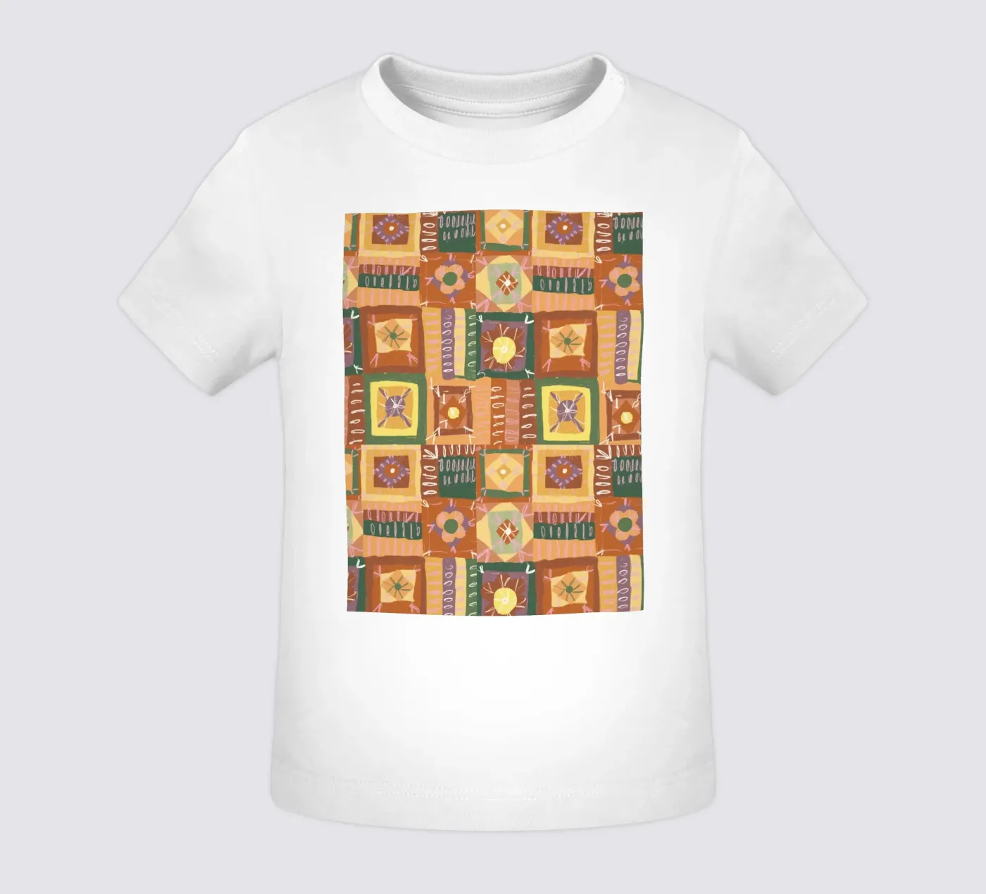 Brown patchwork maglietta neonato da GigiRosado