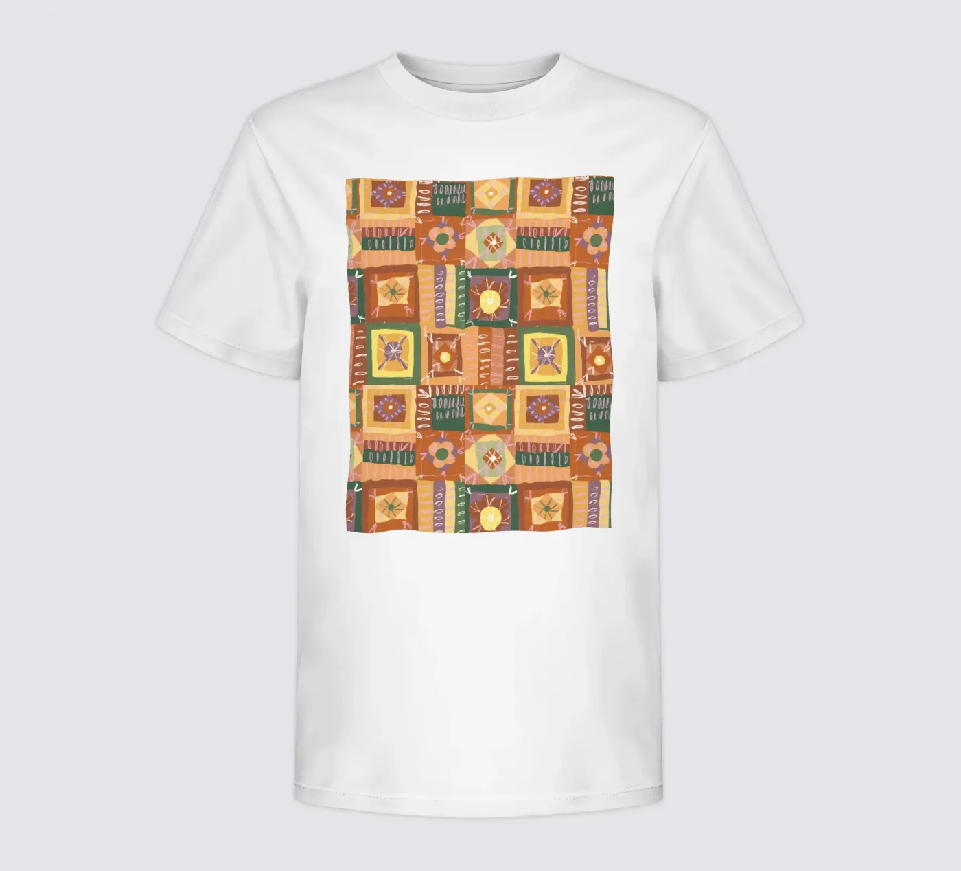 Brown patchwork t-shirt enfant de GigiRosado