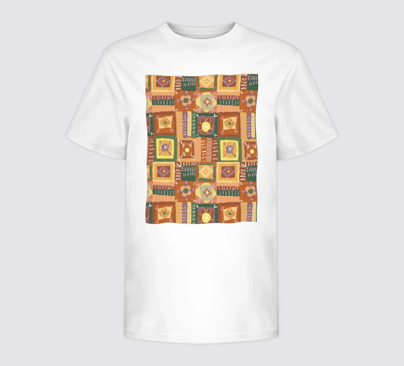 Brown patchwork t-shirt enfant de GigiRosado