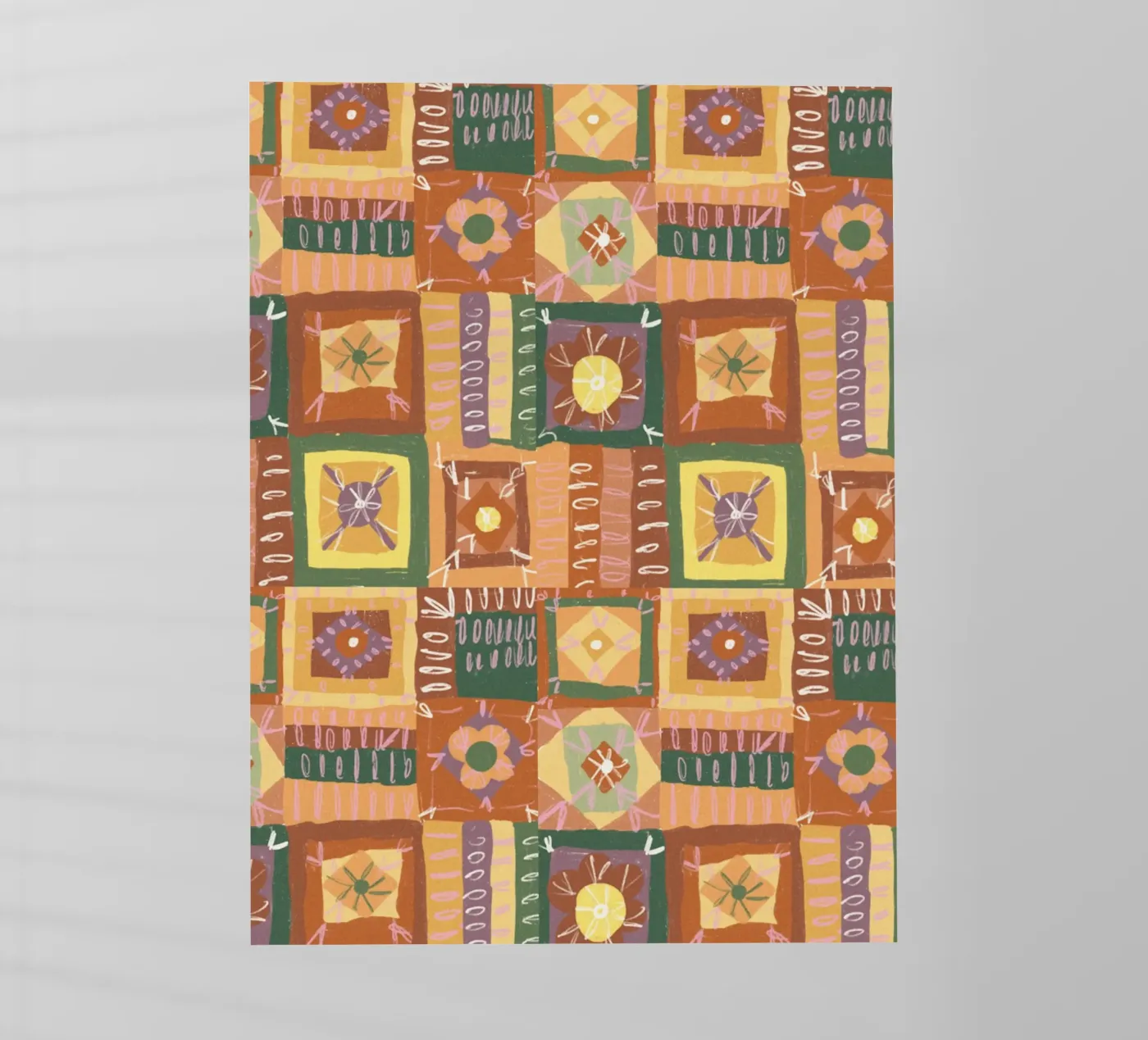 Brown patchwork backlit folie van GigiRosado