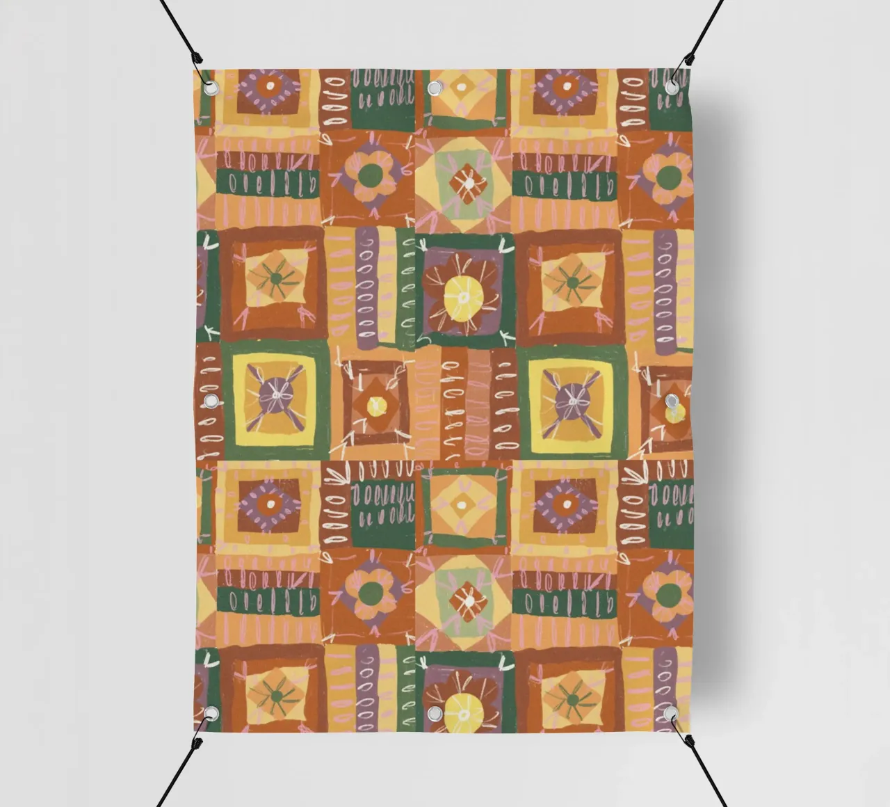 Brown patchwork pvc cover by GigiRosado