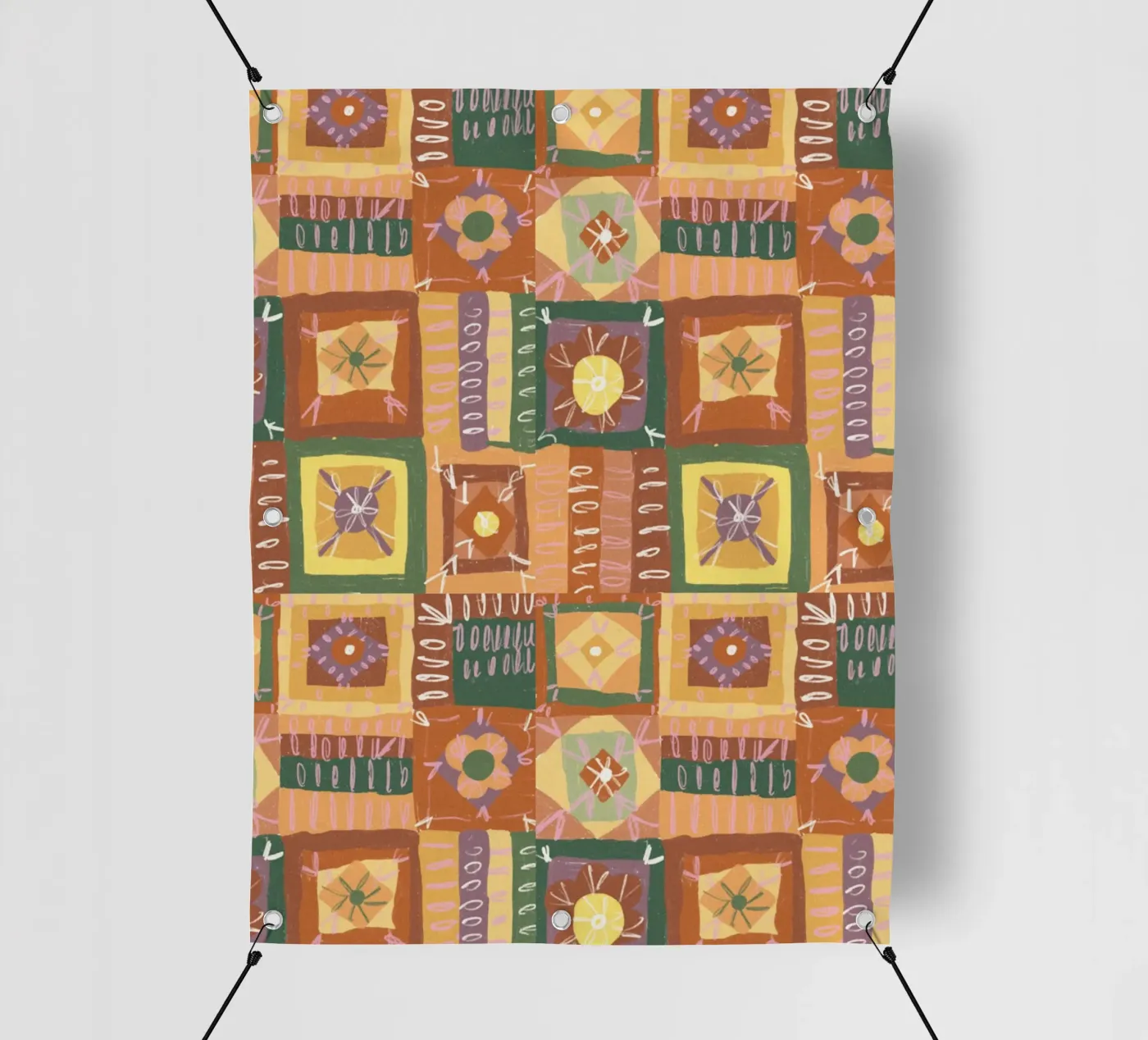 Brown patchwork telo in pvc da GigiRosado