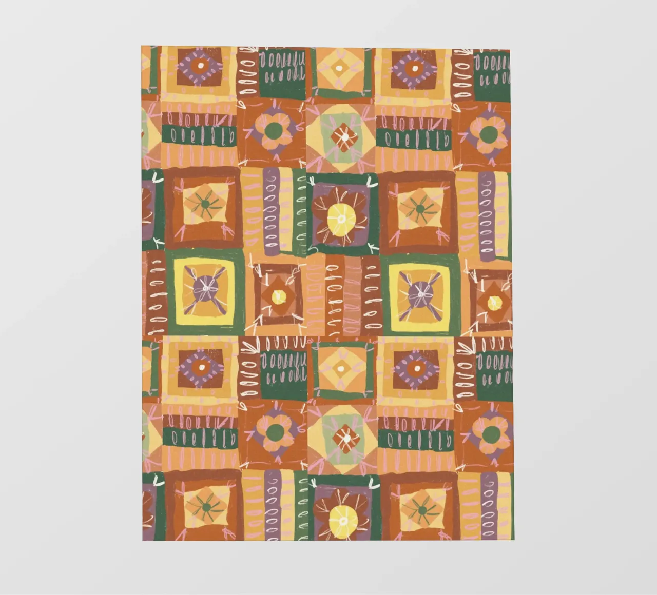 Brown patchwork pvc cover by GigiRosado