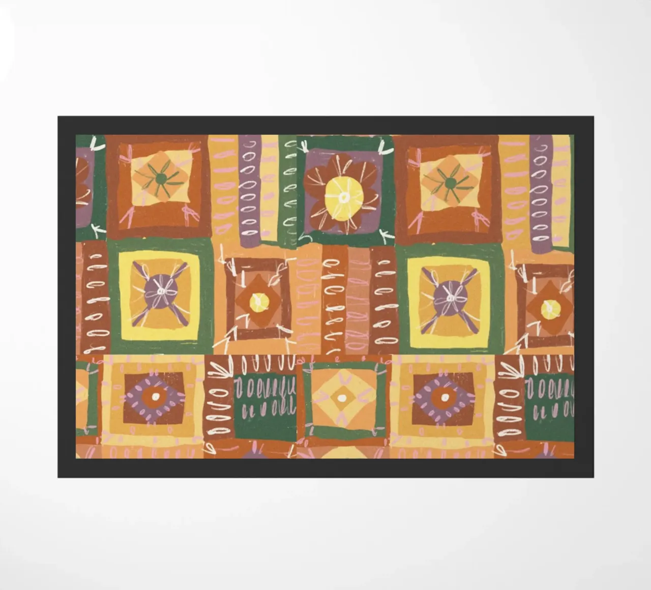 Brown patchwork deurmat van GigiRosado