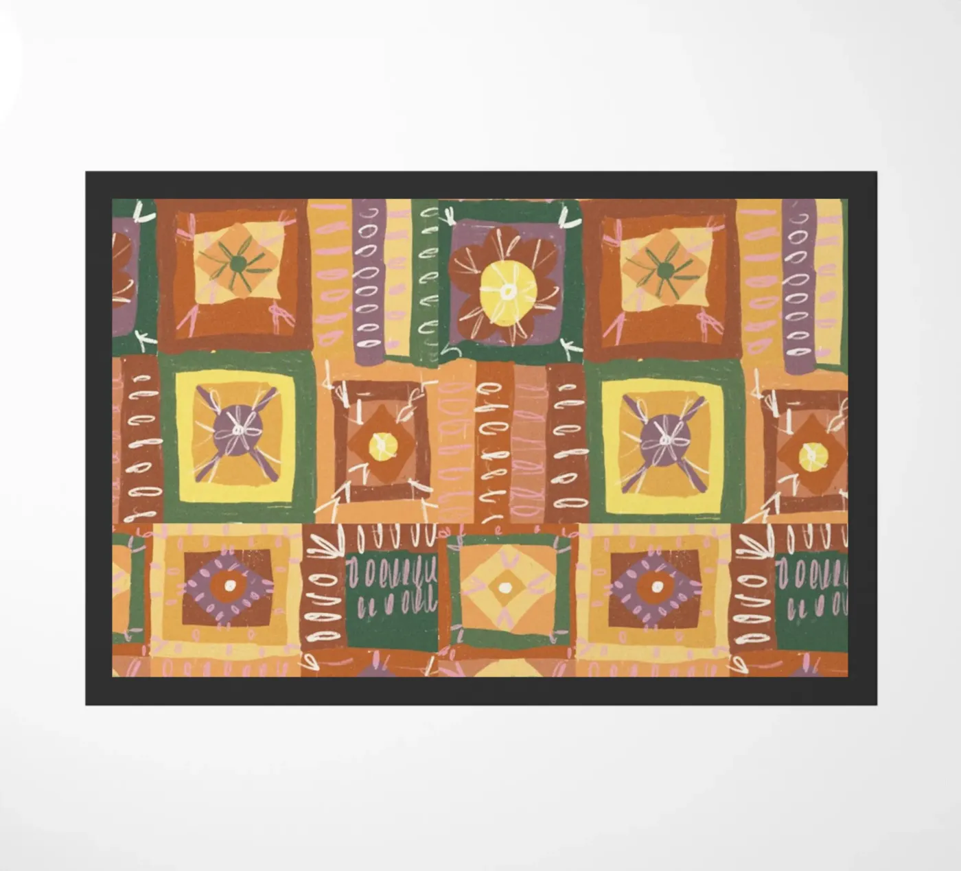 Brown patchwork paillasson de GigiRosado