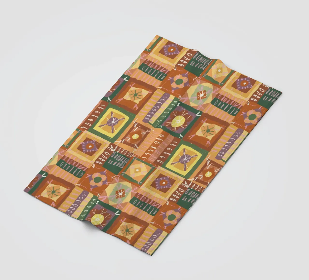 Brown patchwork coperta in pile da GigiRosado