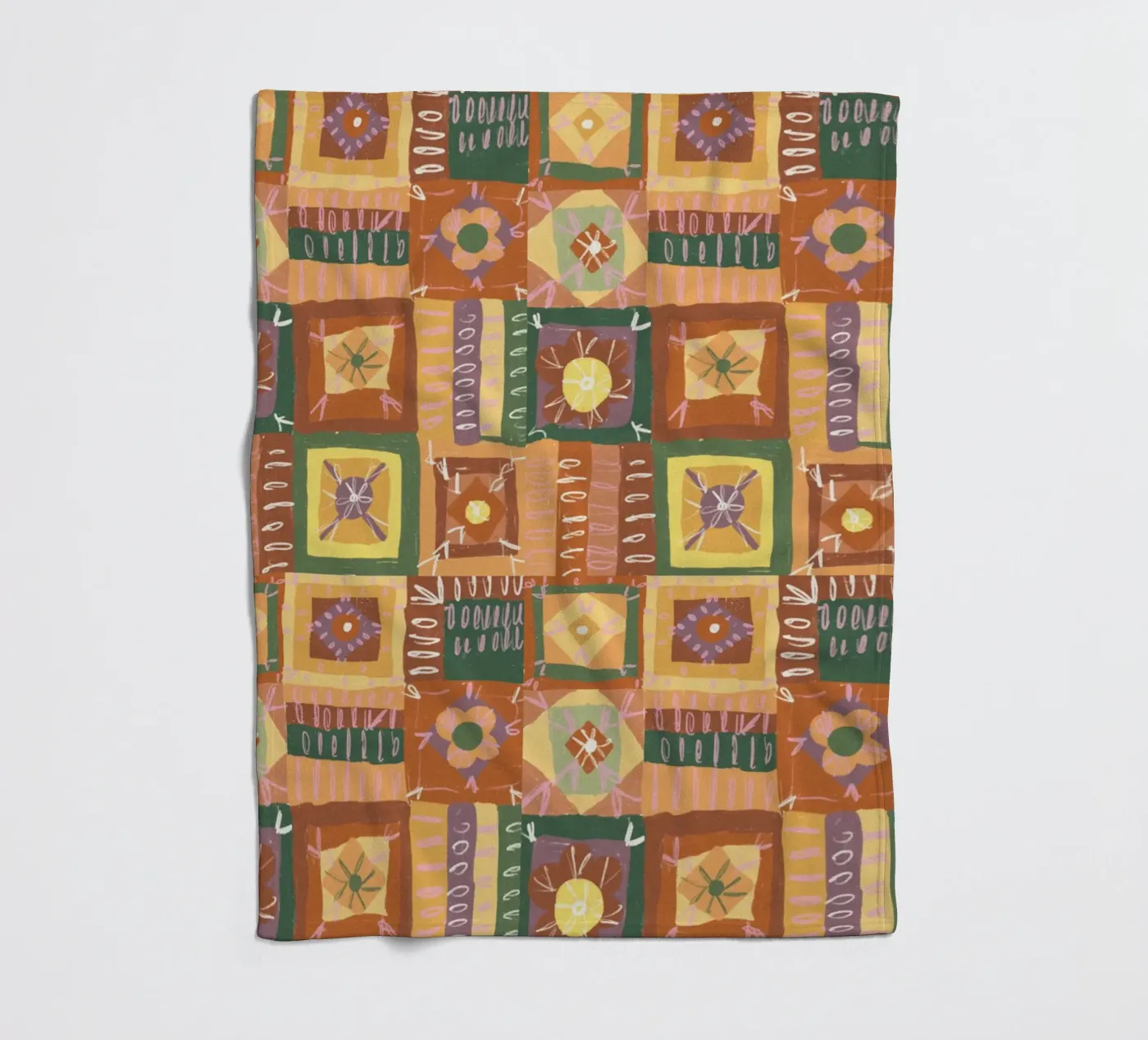 Brown patchwork fleecedeken van GigiRosado