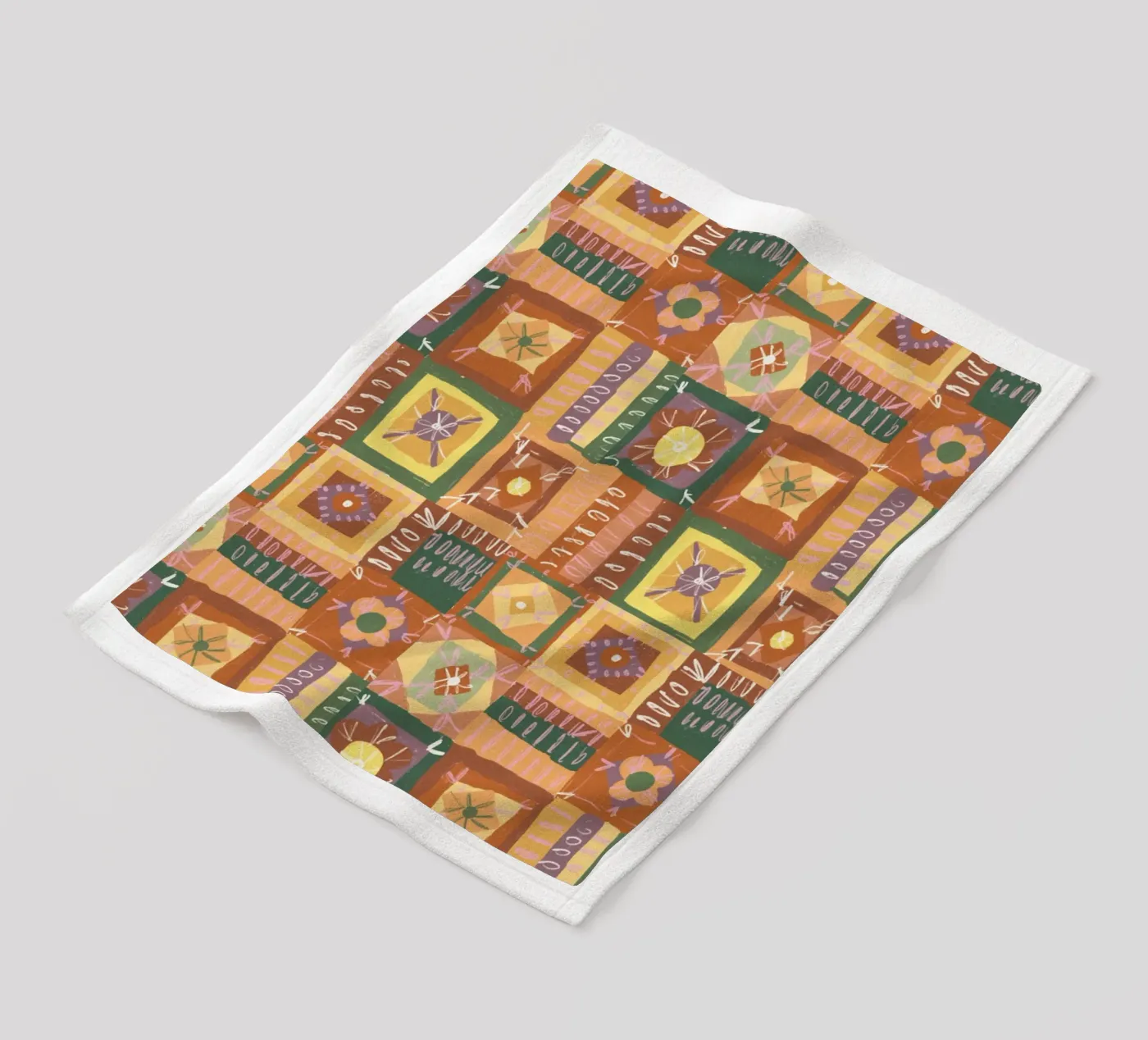 Brown patchwork fleecedeken van GigiRosado