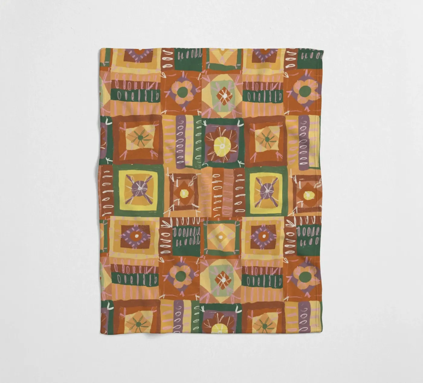 Brown patchwork fleecedeken van GigiRosado