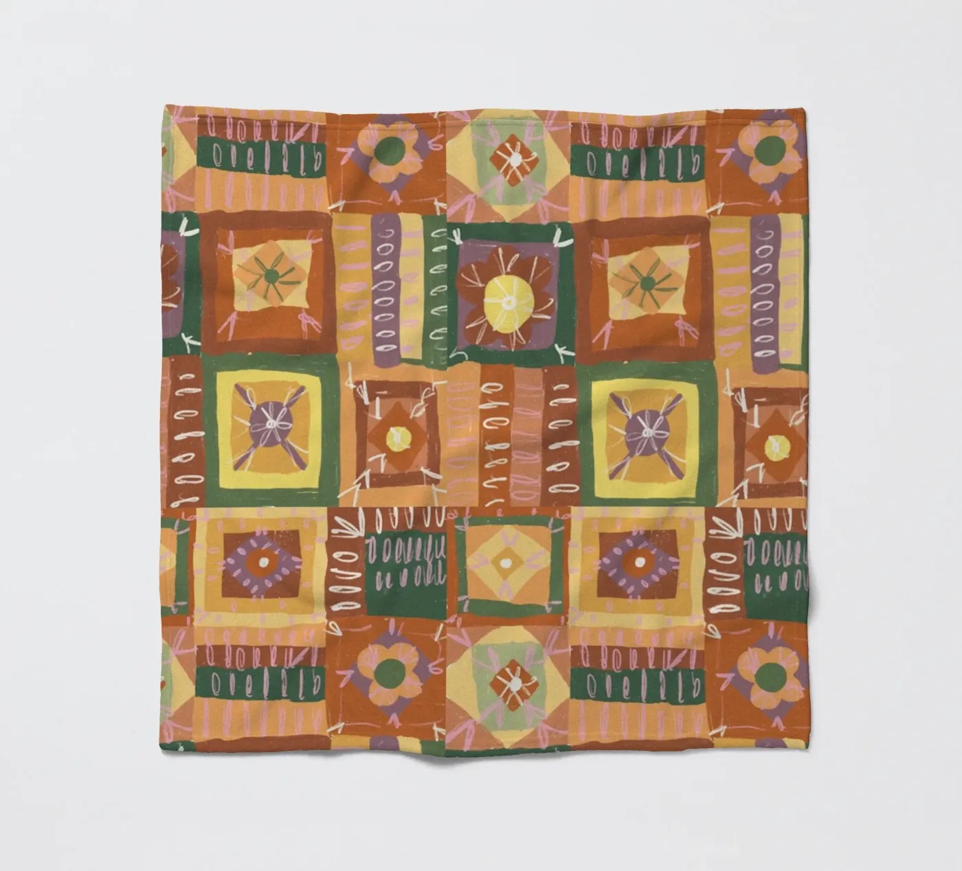 Brown patchwork coperta in pile da GigiRosado