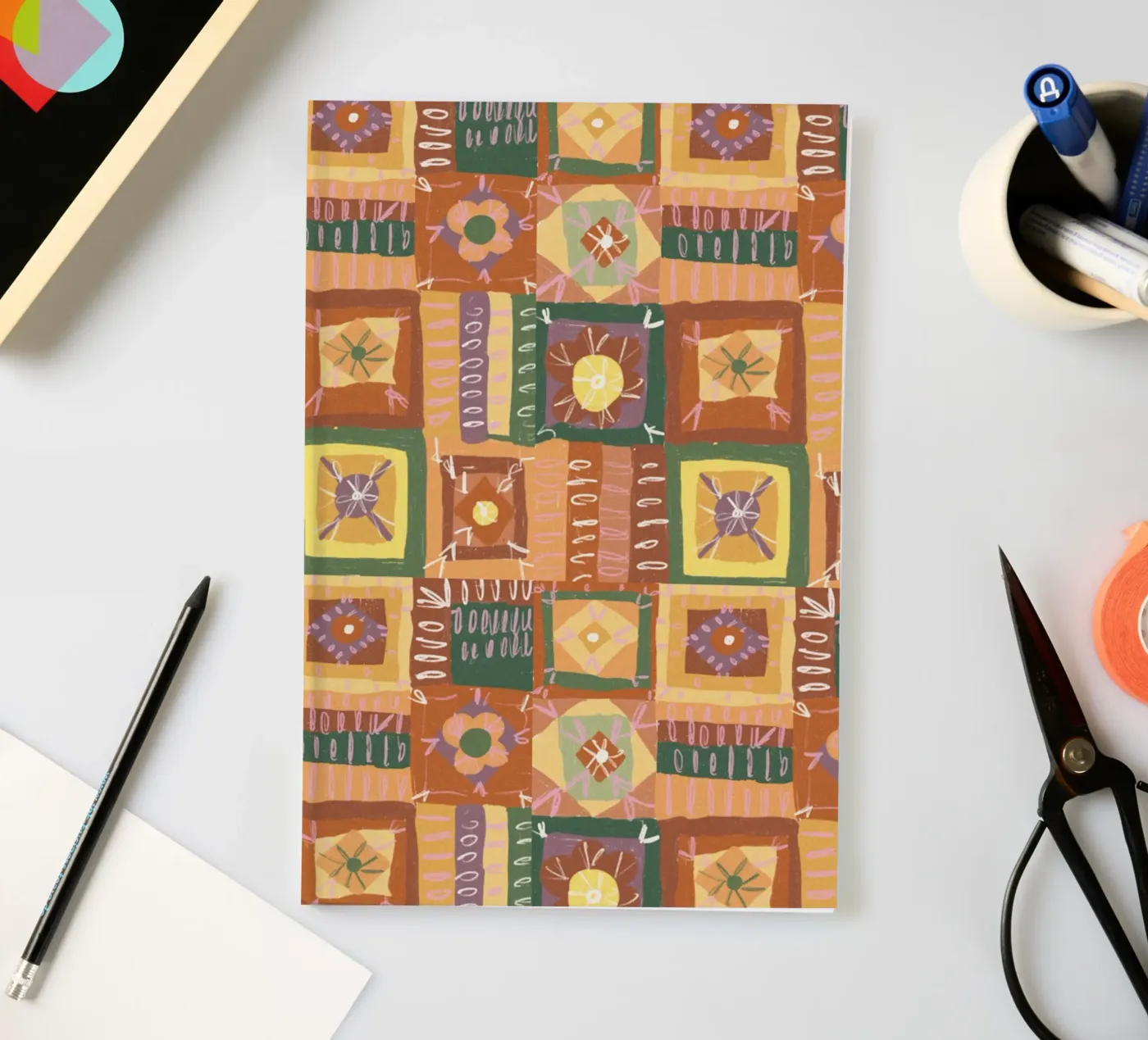 Brown patchwork Notizbuch von GigiRosado