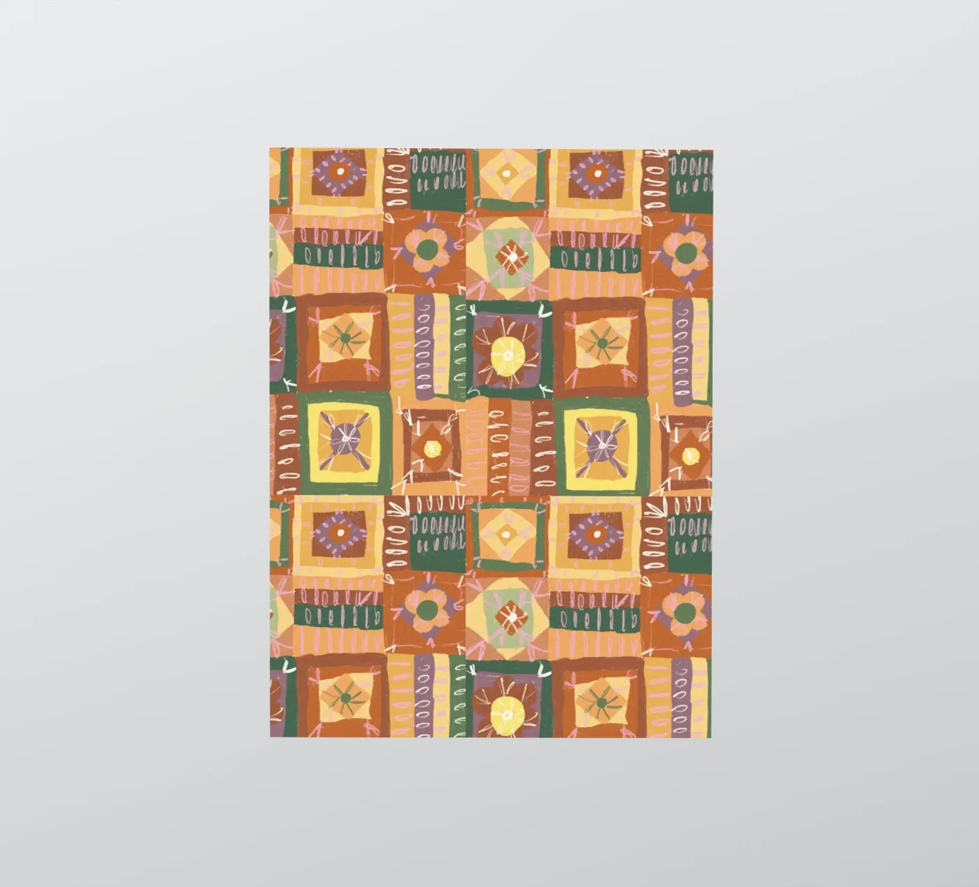 Brown patchwork adesivo da GigiRosado