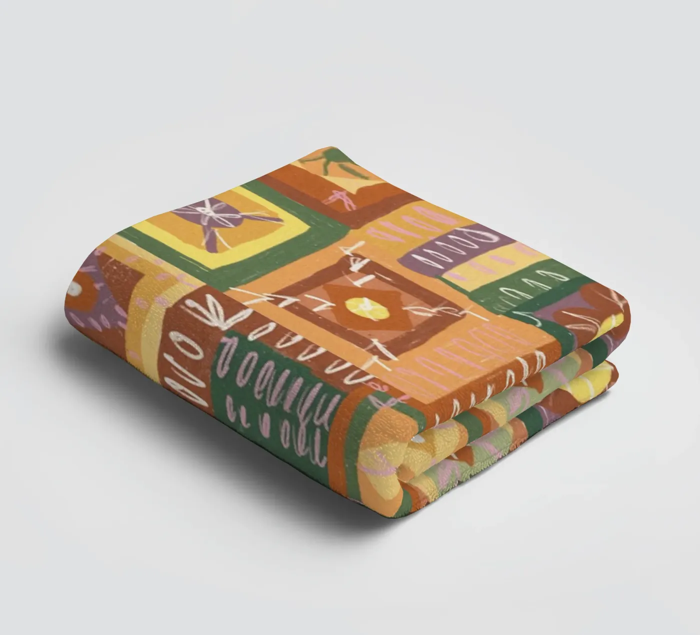 Brown patchwork asciugamano da bagno da GigiRosado