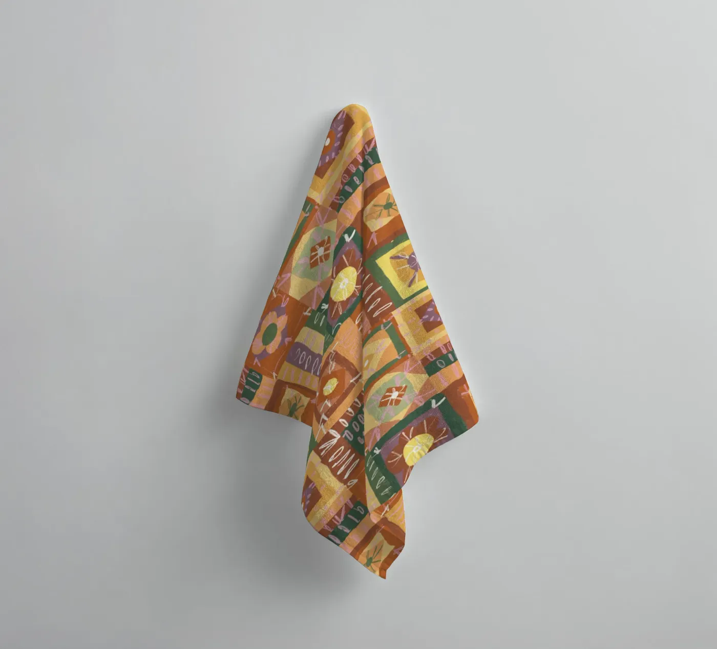 Brown patchwork Handtuch von GigiRosado