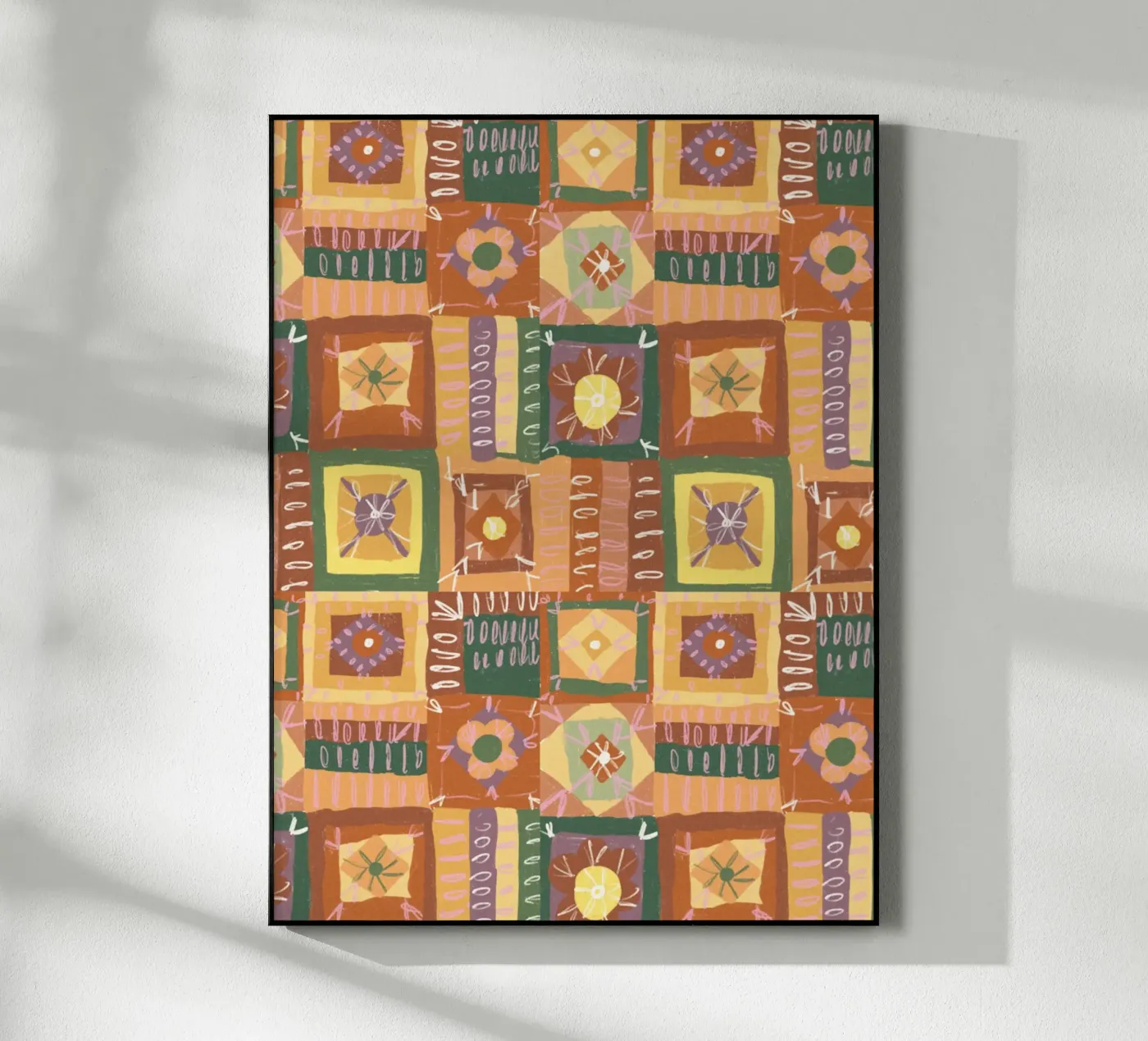 Brown patchwork plexiglas de GigiRosado