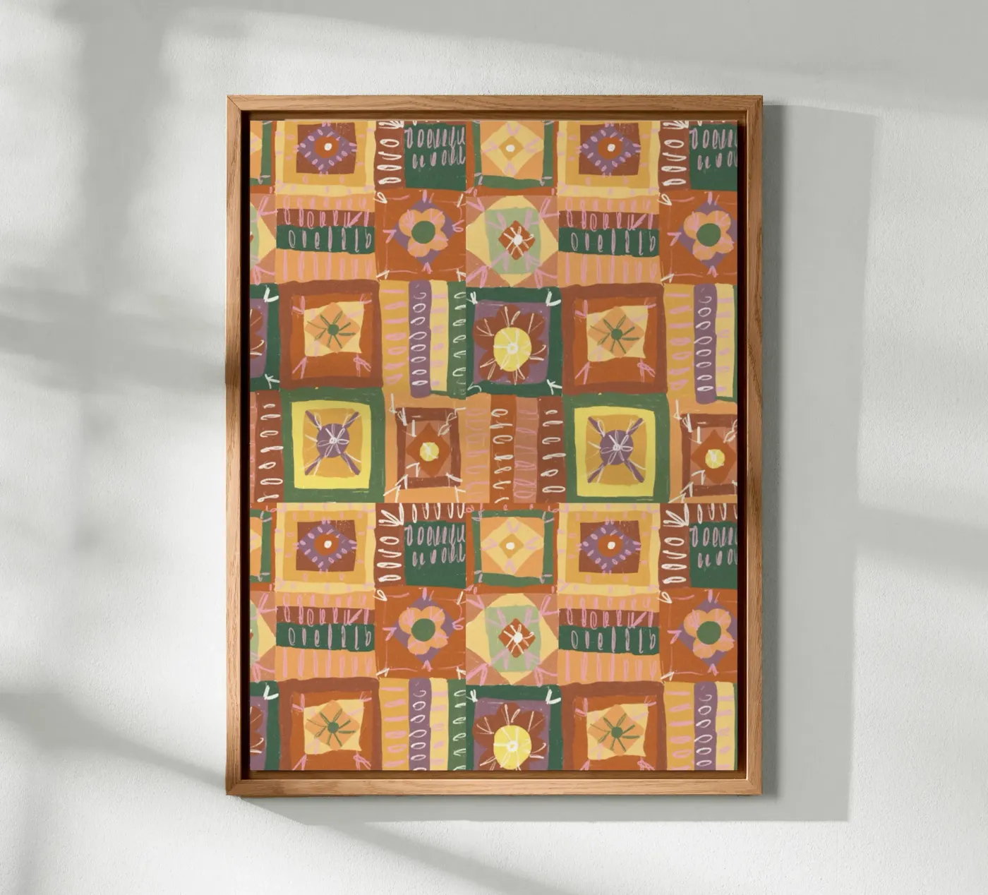 Brown patchwork forex plate by GigiRosado