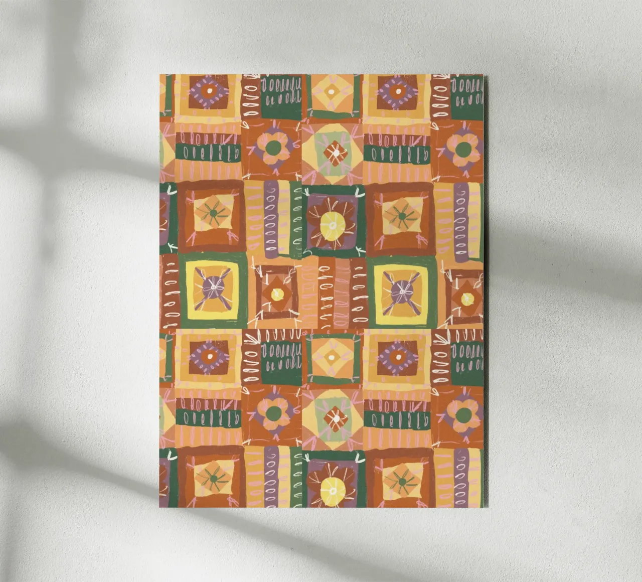 Brown patchwork forex plate by GigiRosado