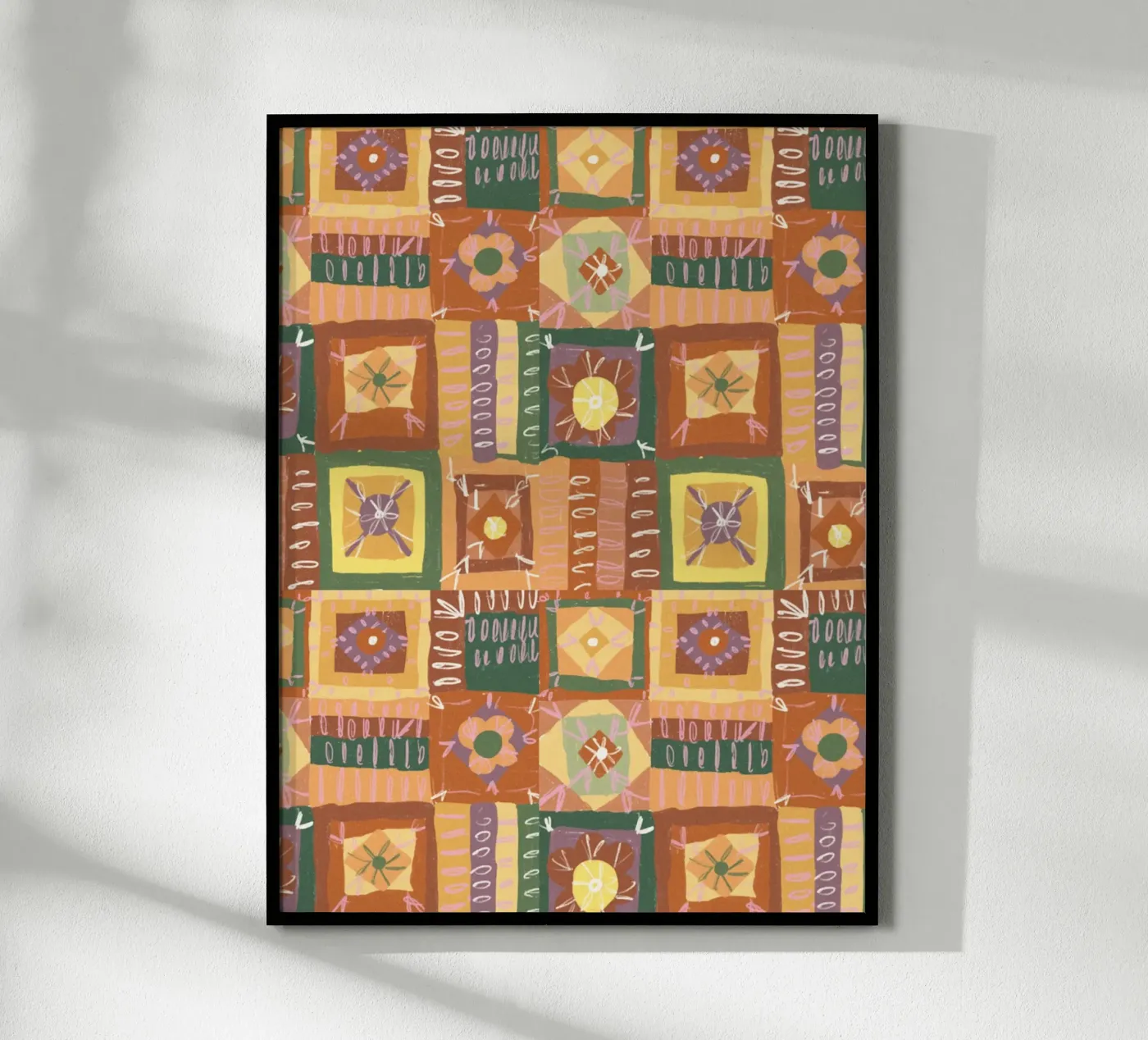 Brown patchwork hahnemühle van GigiRosado