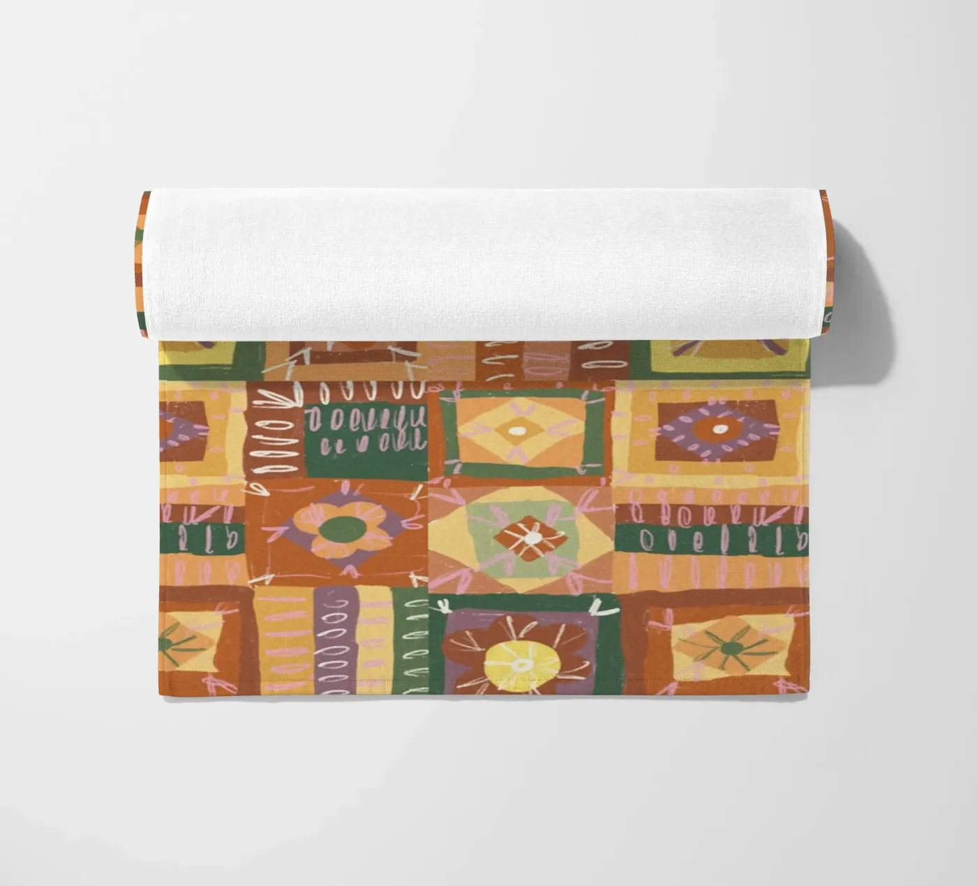 Brown patchwork Strandtuch von GigiRosado