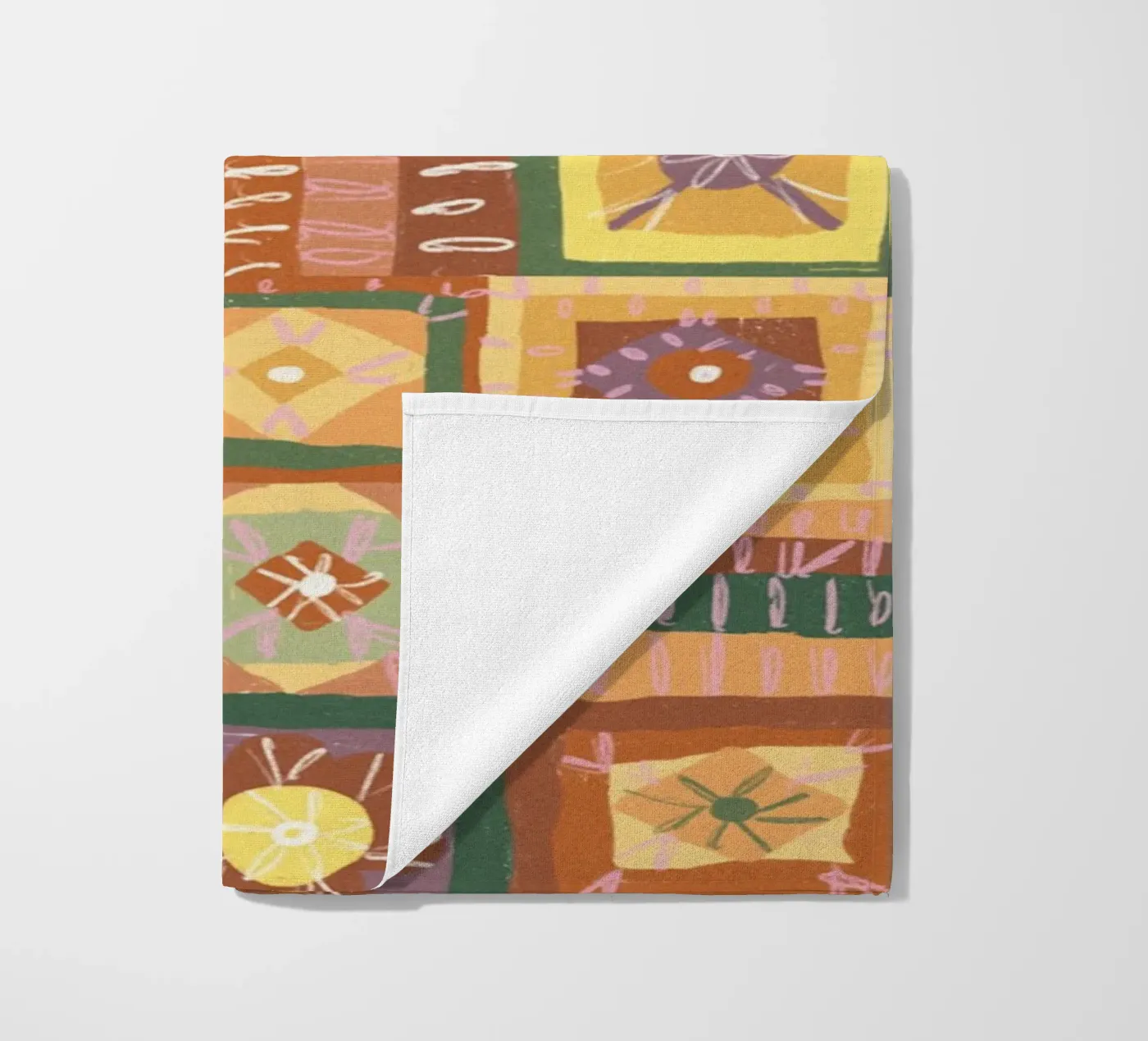 Brown patchwork telo mare da GigiRosado