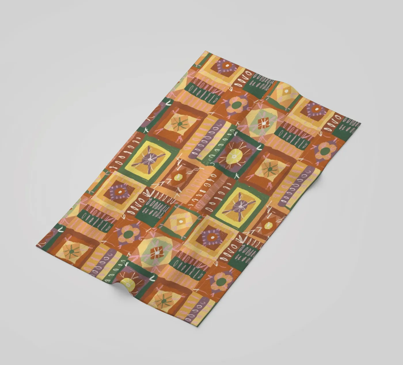 Brown patchwork telo mare da GigiRosado