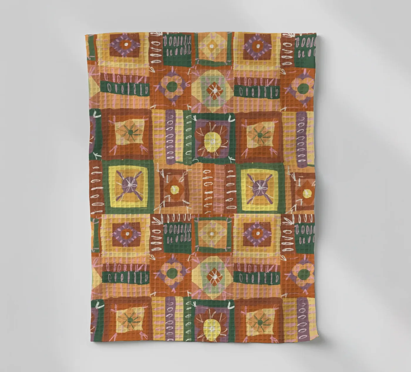 Brown patchwork Geschirrtuch von GigiRosado
