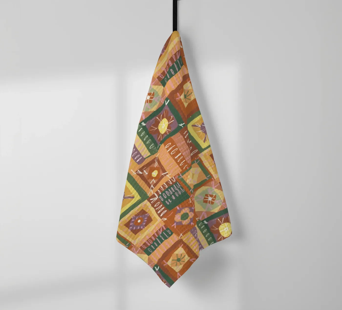 Brown patchwork Geschirrtuch von GigiRosado