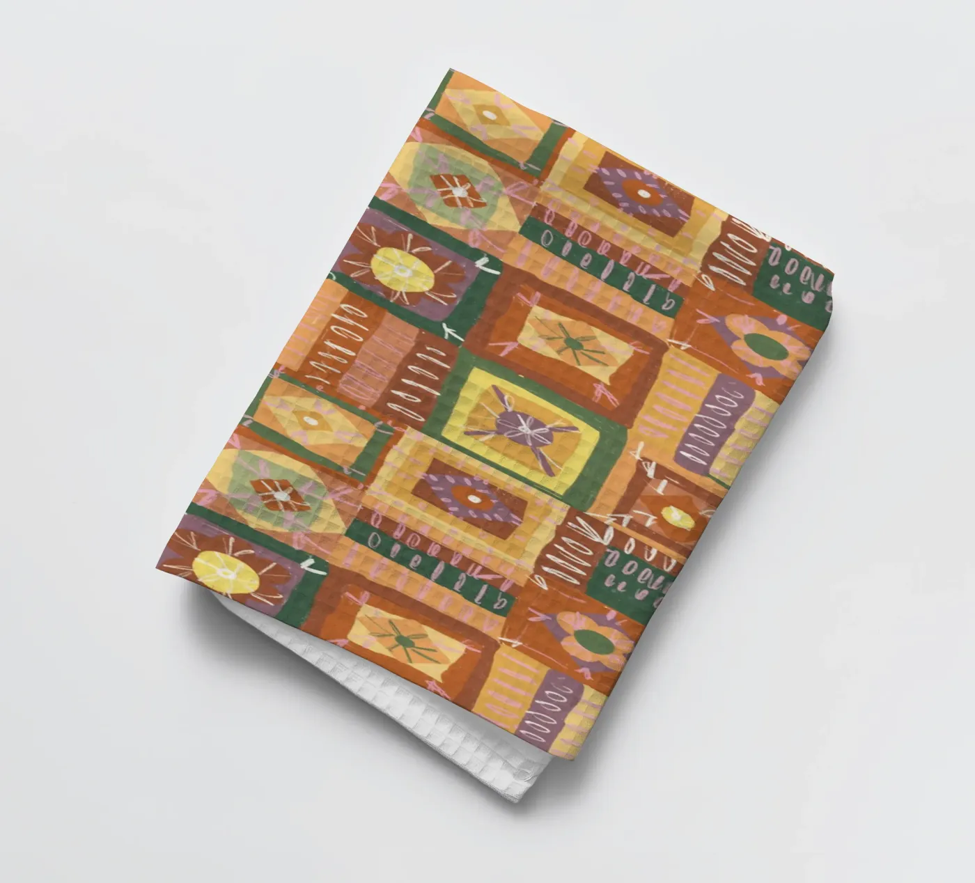 Brown patchwork Geschirrtuch von GigiRosado