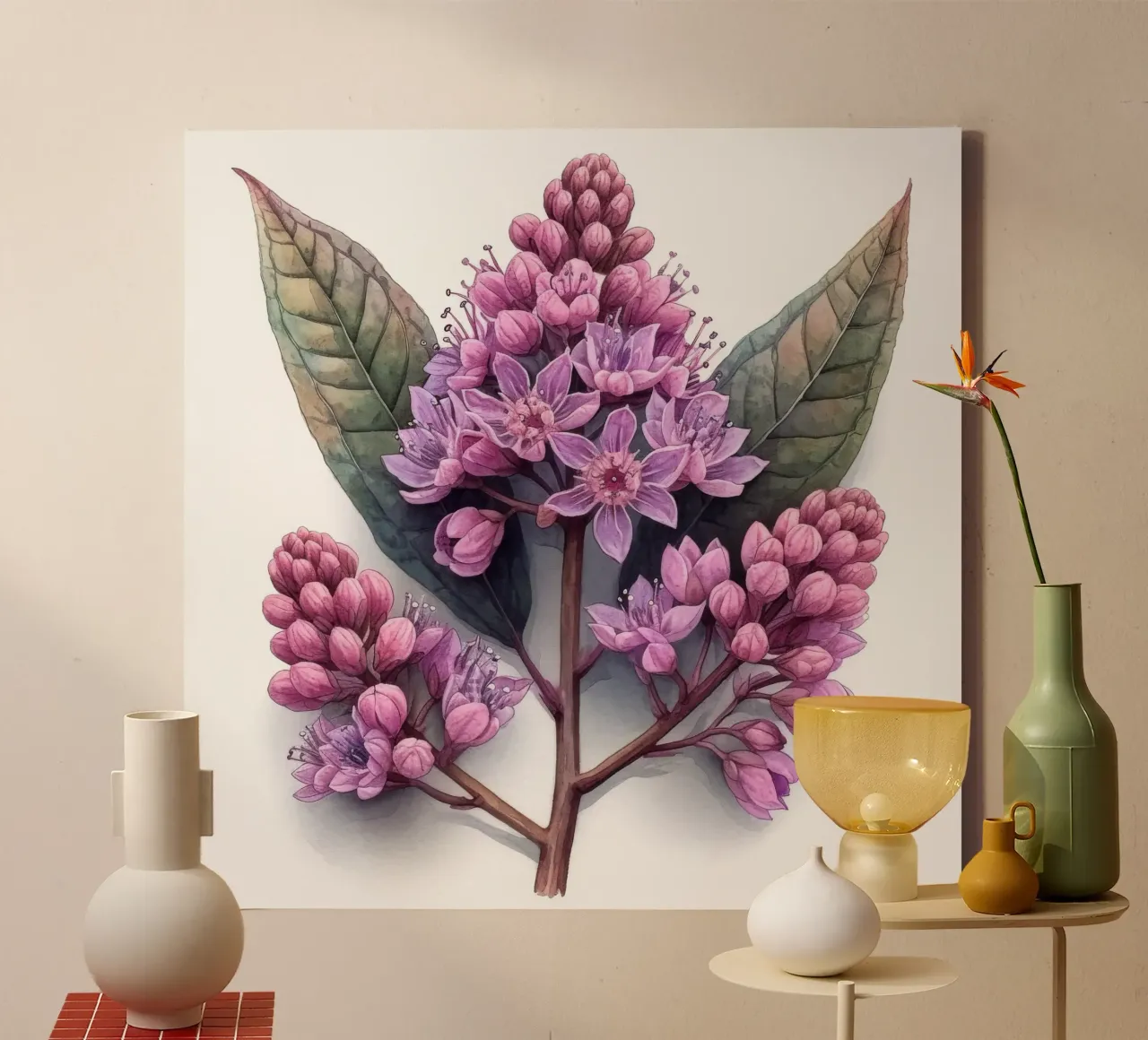 Joe Pye Weed Fiore 3 tela con Cornice a cassetta da Bold Blooms