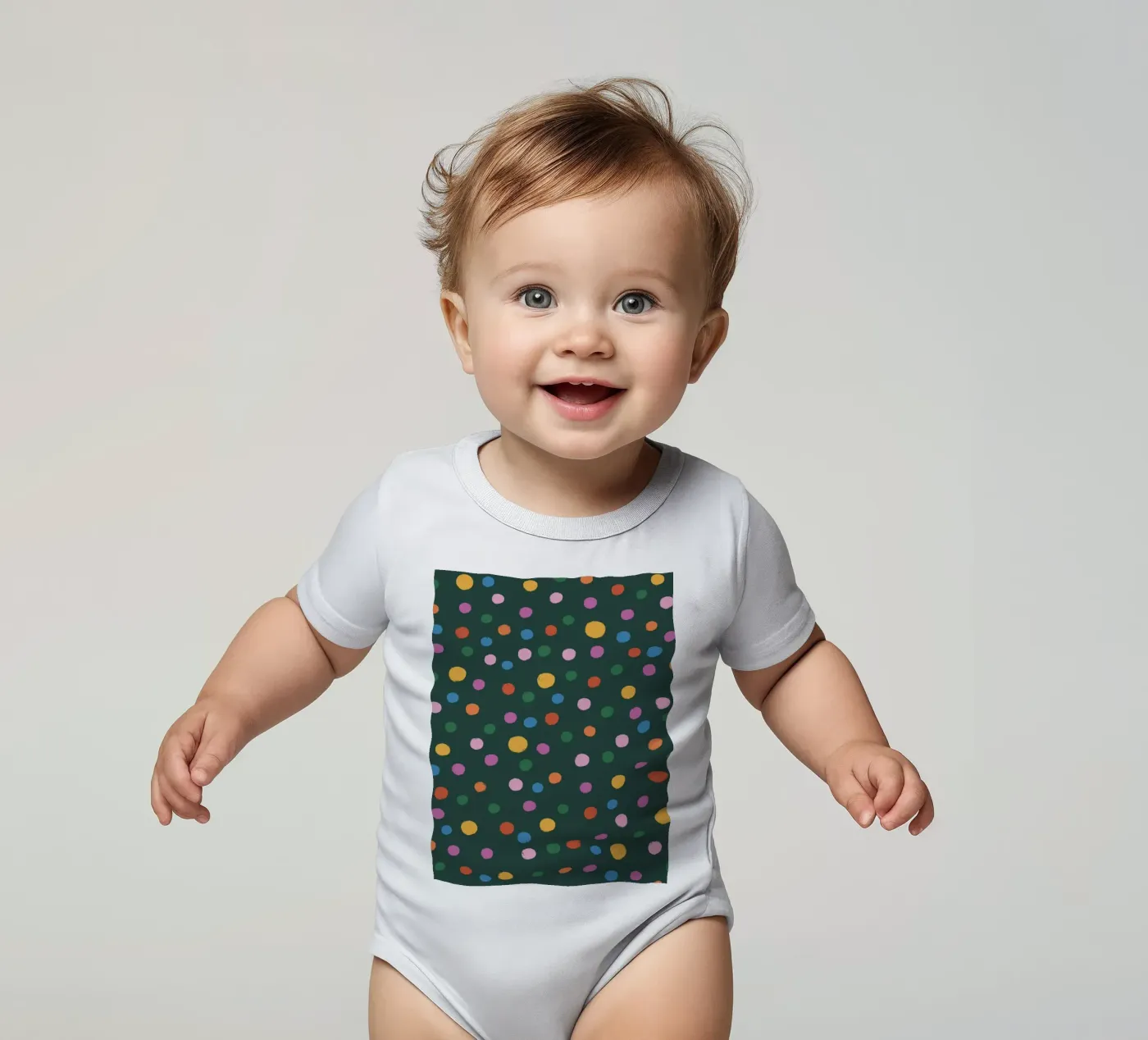 Dots babyrompertje korte mouwen van GigiRosado