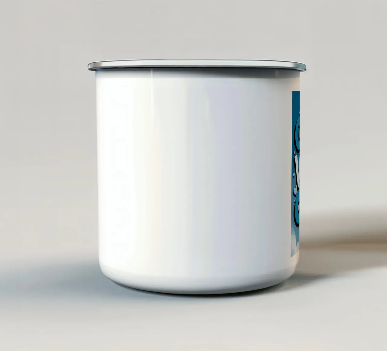 Solo buone vibrazioni tazza in smalto da logic