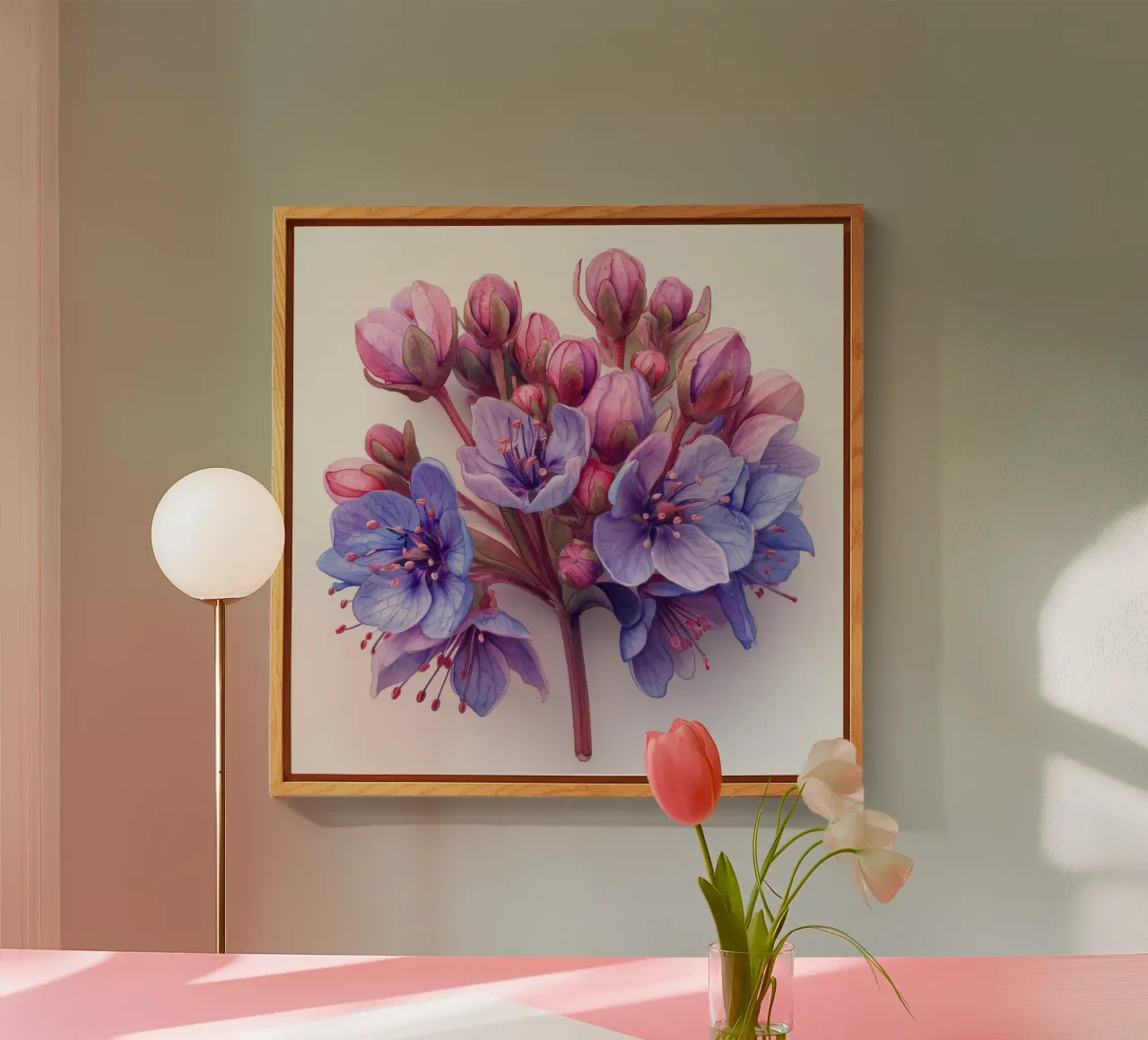 Joe Pye Weed Fiore 4 plexiglass da Bold Blooms