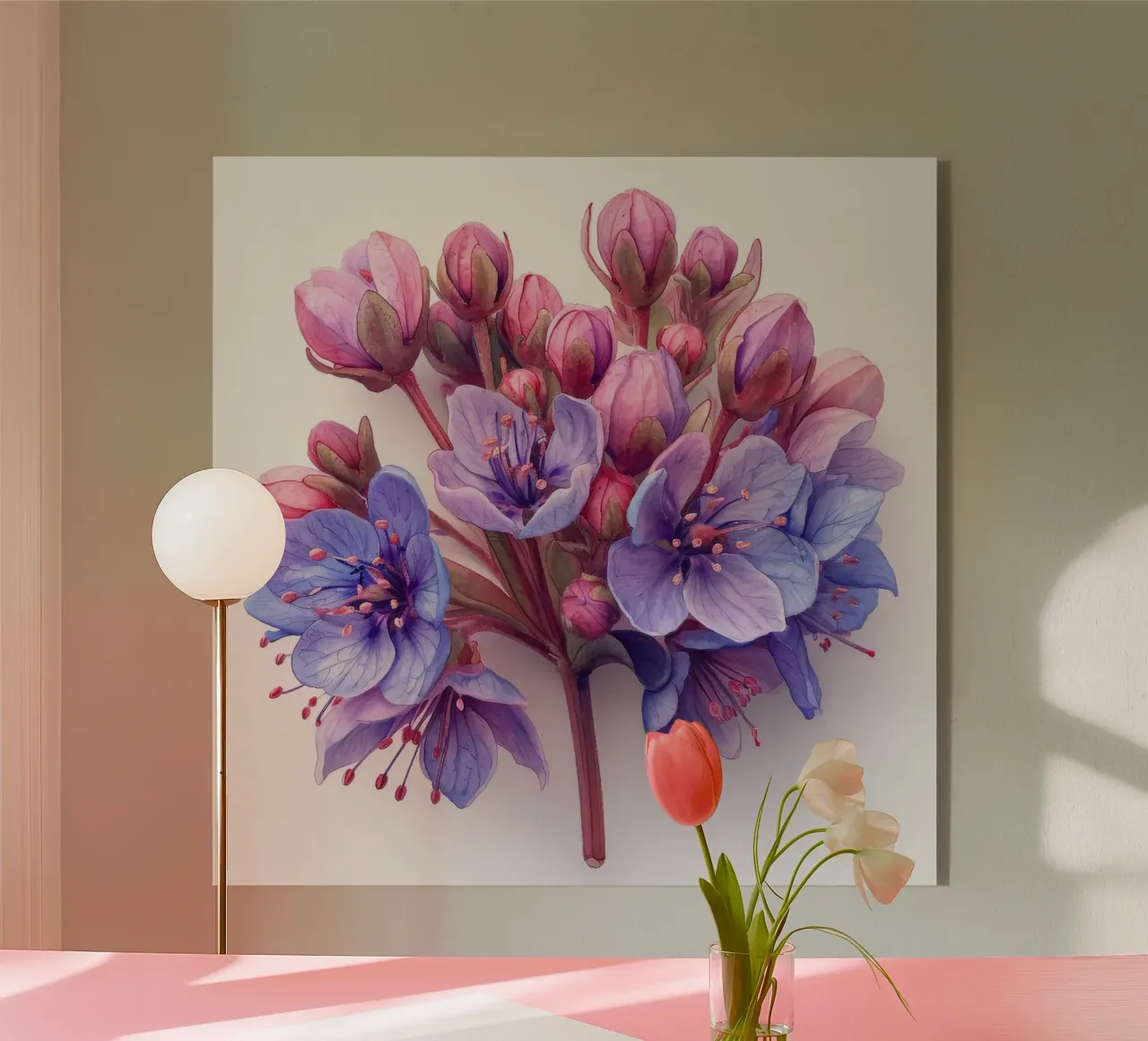 Joe Pye Weed Fiore 4 plexiglass da Bold Blooms