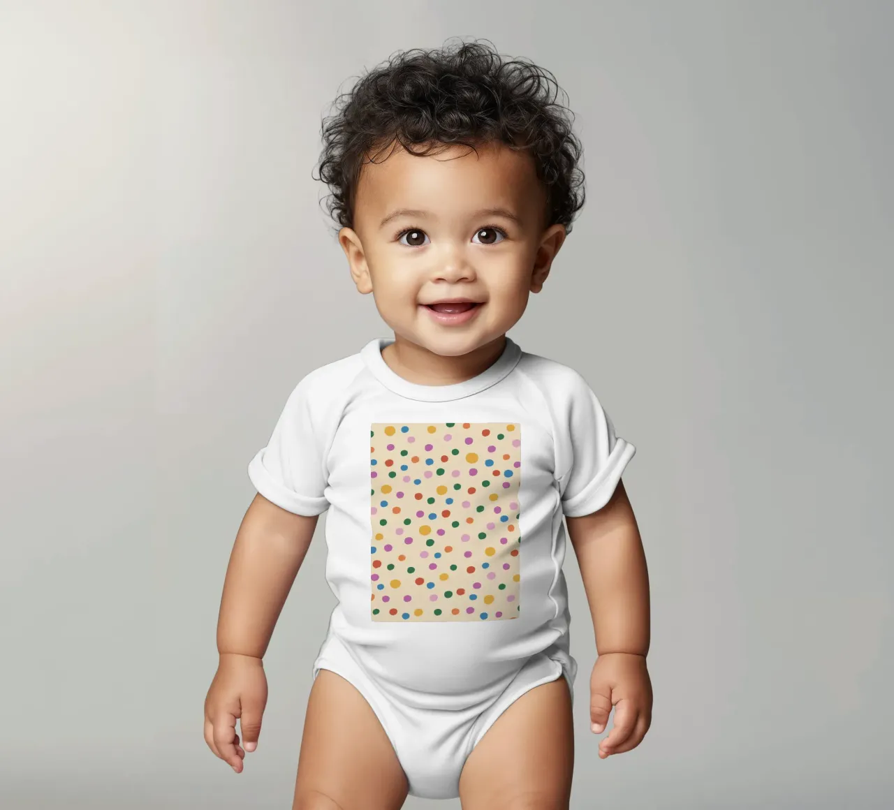 Lights spots short-sleeve baby romper by GigiRosado
