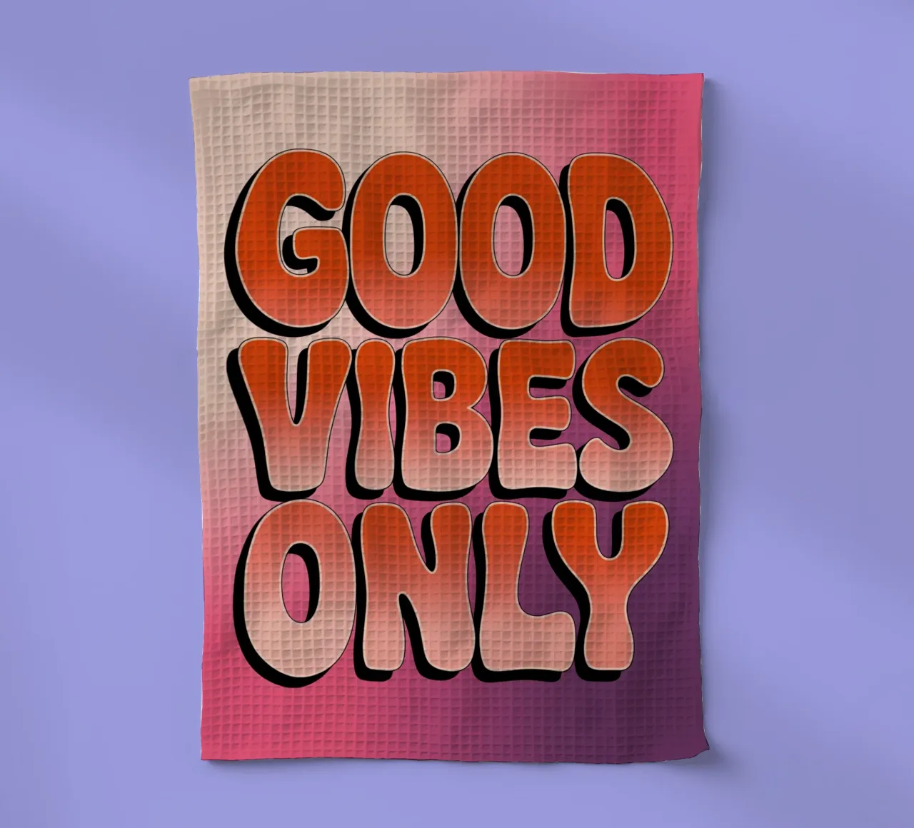 Alleen goede vibraties theedoek van logic