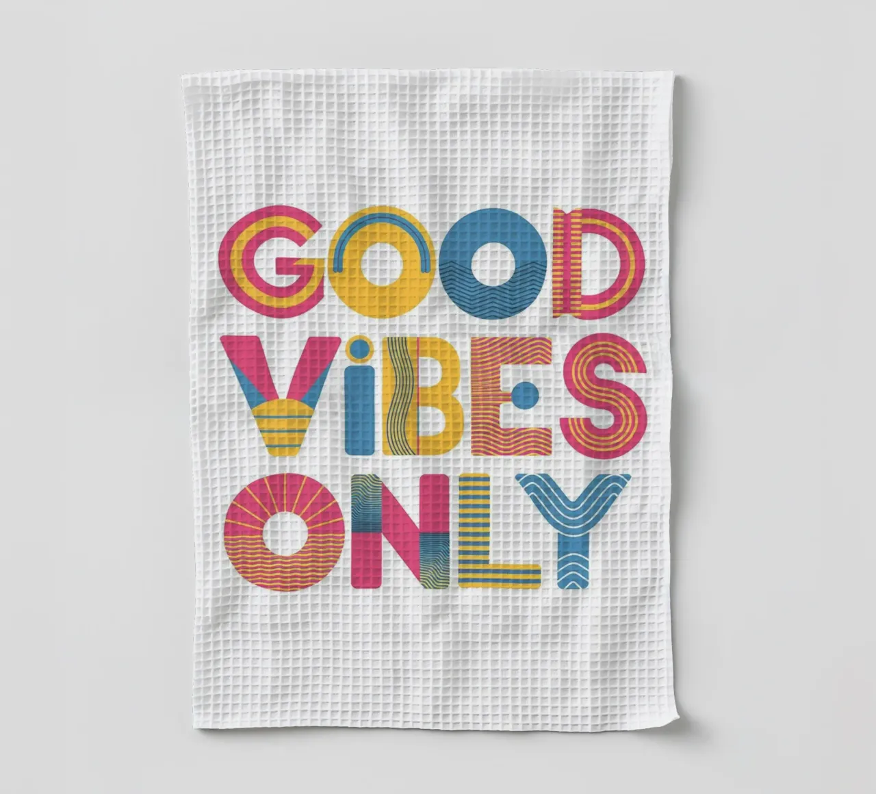 Good Vibes Only tea towel by logic