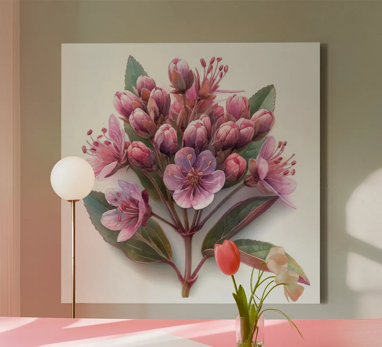 Joe Pye Weed Fiore 1 tela con Cornice a cassetta da Bold Blooms