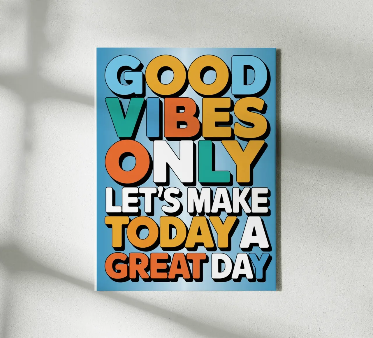 Good Vibes Only canvas with Floater frame by logic