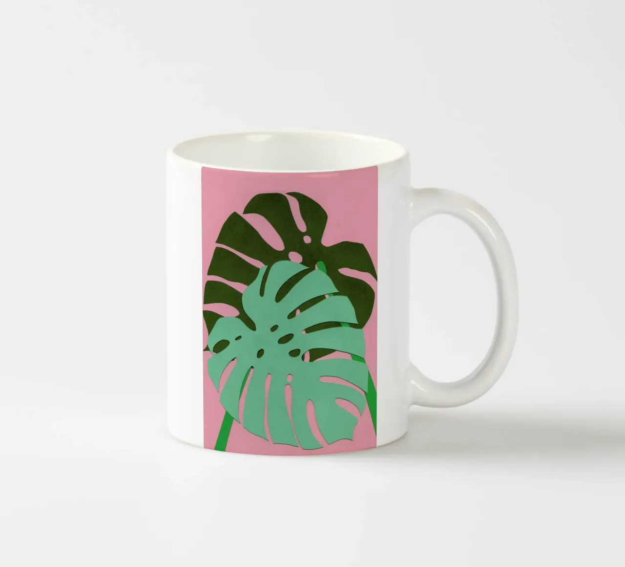 Monstera Deliciosa tazza in ceramica da Rosi Feist