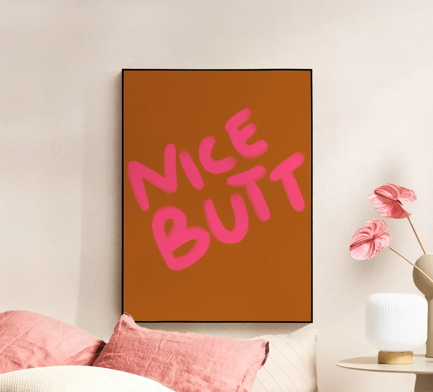 Bella calligrafia Butt plexiglass da Illustration Raissa Oltmanns