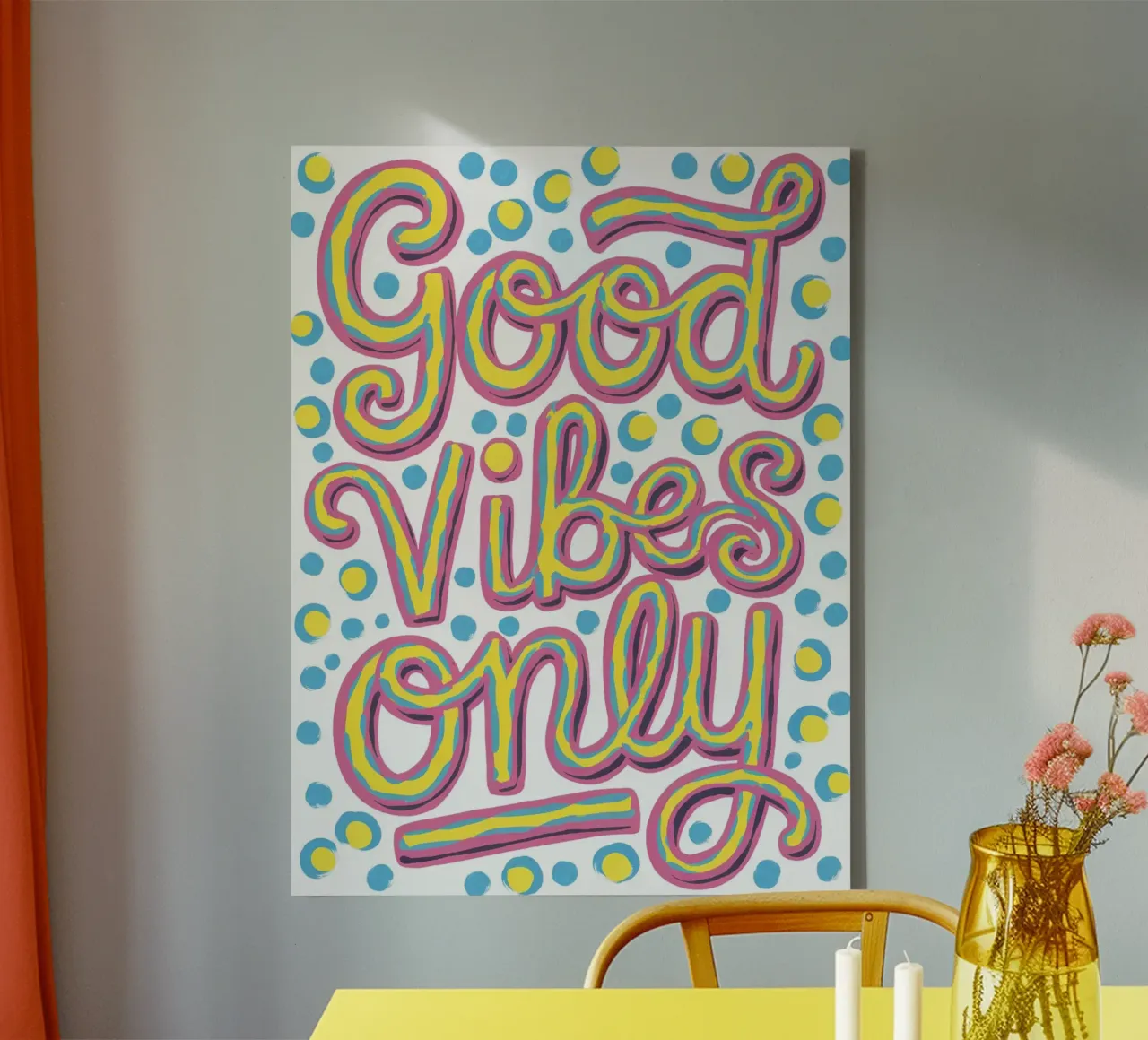 Good Vibes Only canvas with Floater frame by logic