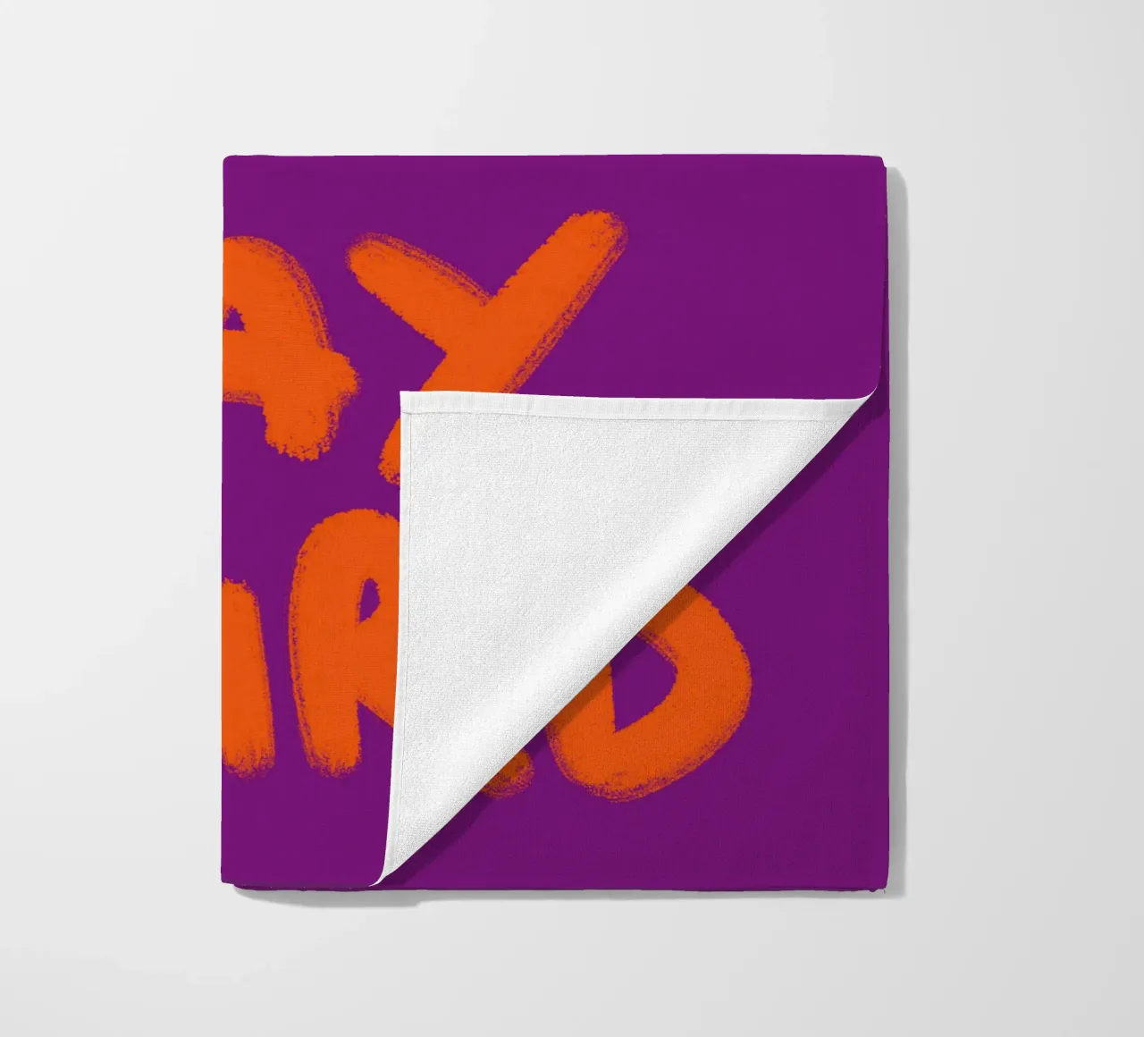Stay Weird Handlettering orange on violet telo mare da Illustration Raissa Oltmanns