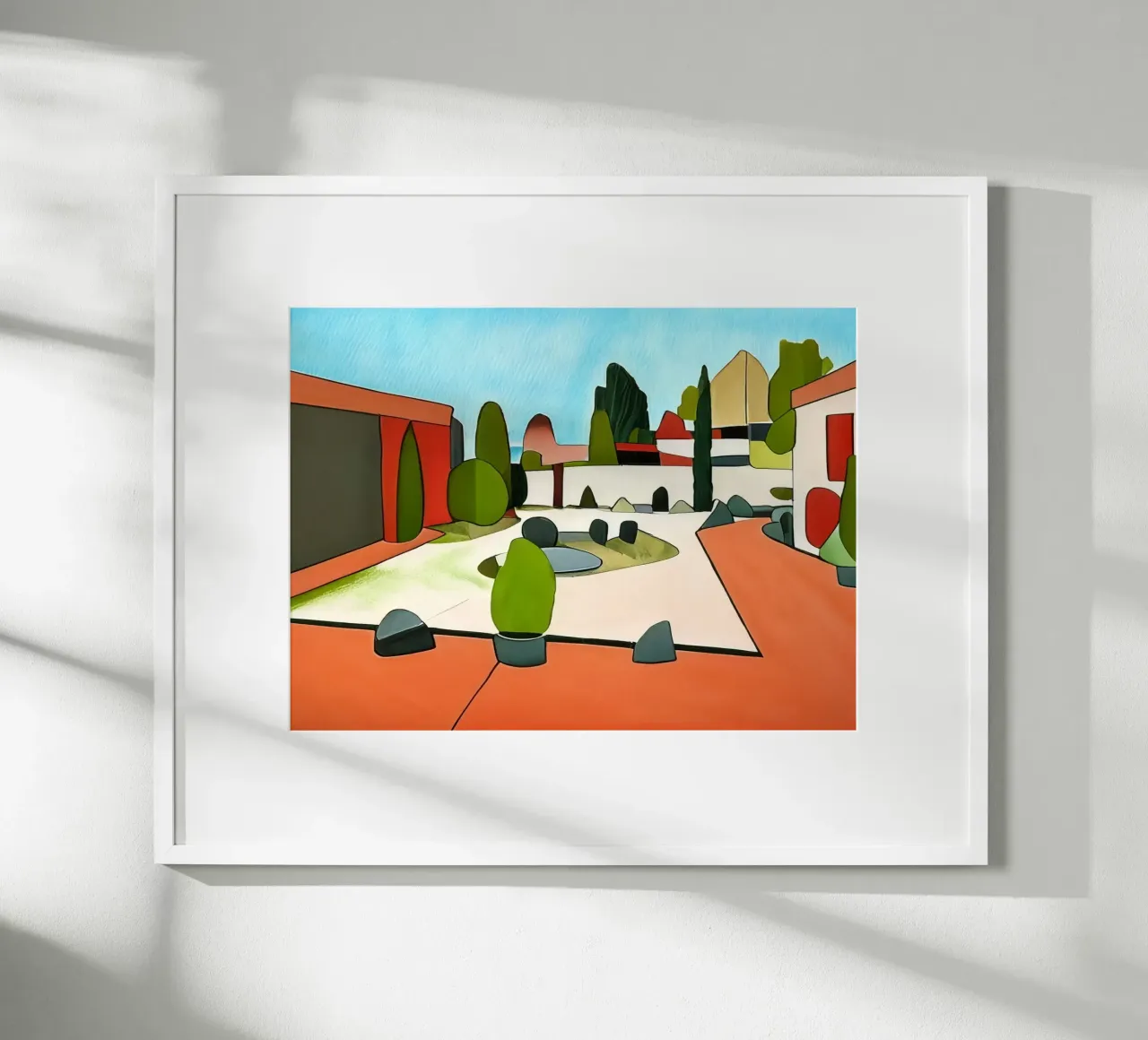Giardino_1 poster con telaio in plastica da Abstract Art by LK