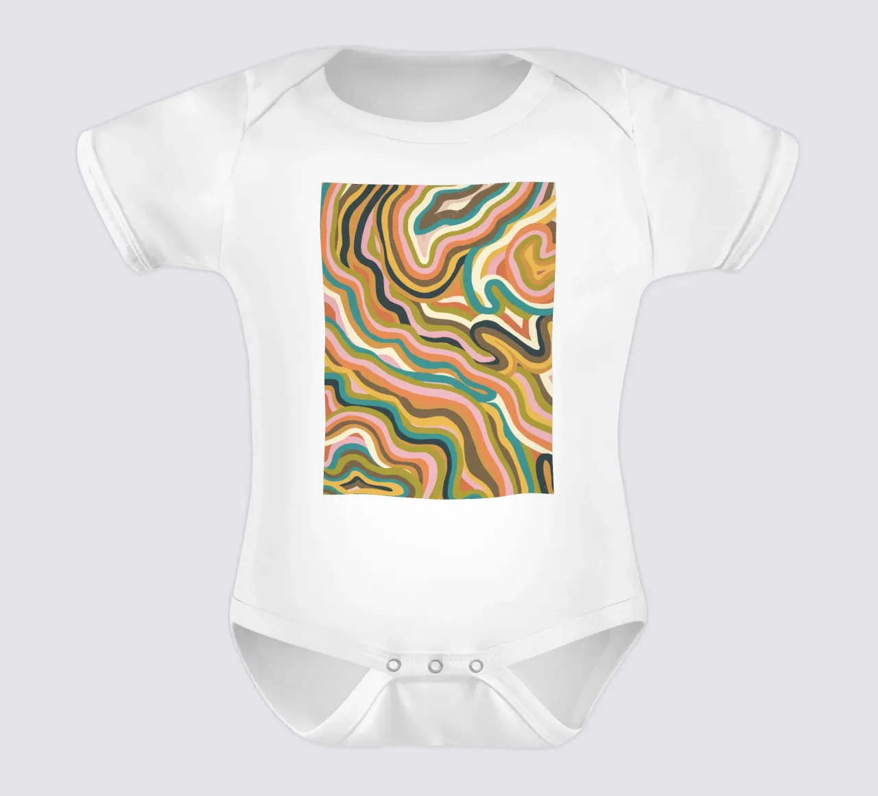 Marble swirls body neonato maniche corte da GigiRosado