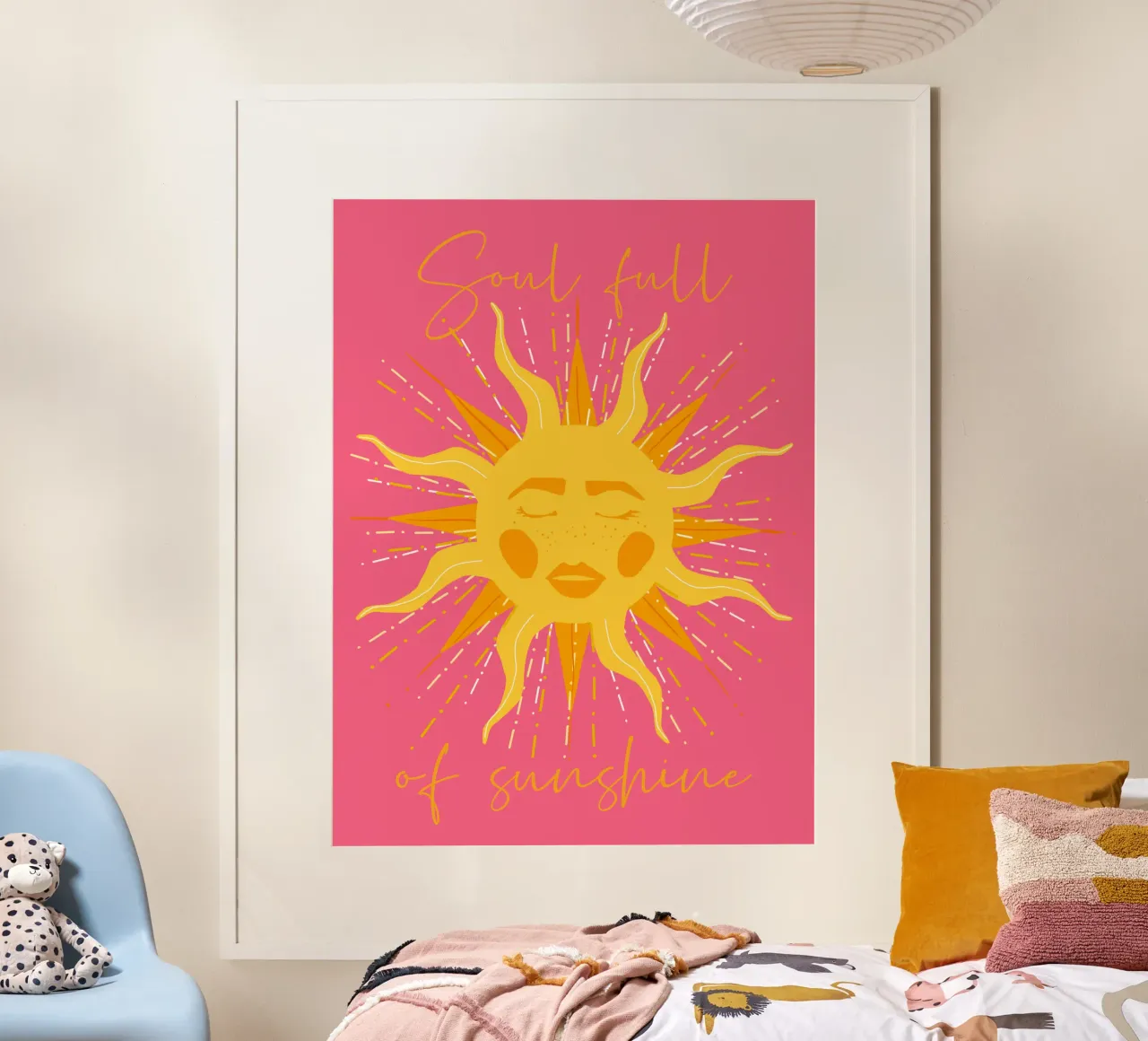 Une âme pleine de soleil poster avec cadre en plastique de Illustration Raissa Oltmanns