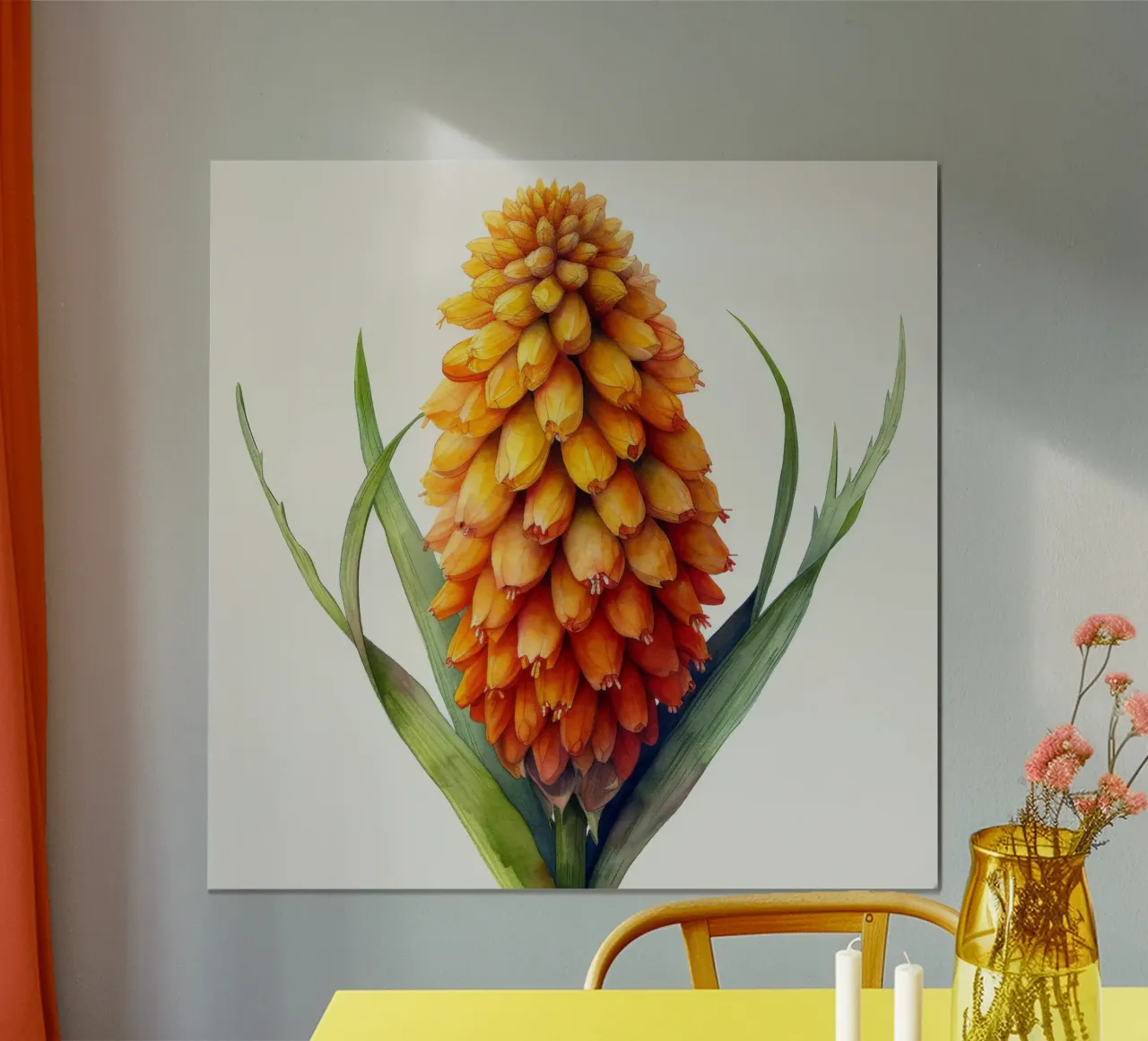 Fiore di Kniphofia 3 poster con telaio in plastica da Bold Blooms