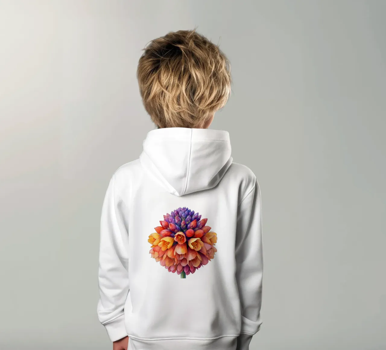 Kniphofia Fiore 1 felpa bambino con cappuccio da Bold Blooms