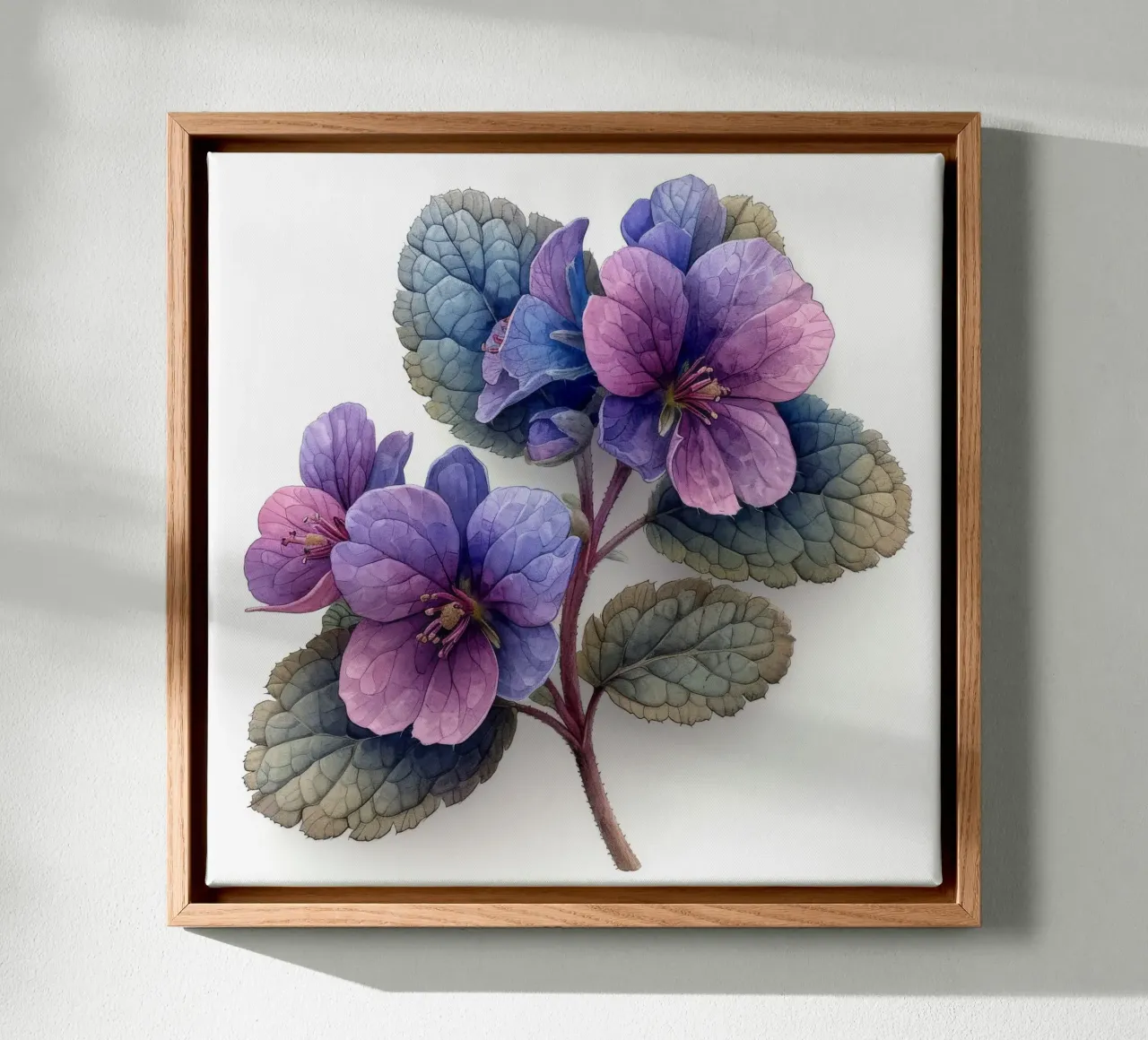 Lamium bloem 2 canvas met Baklijst van Bold Blooms